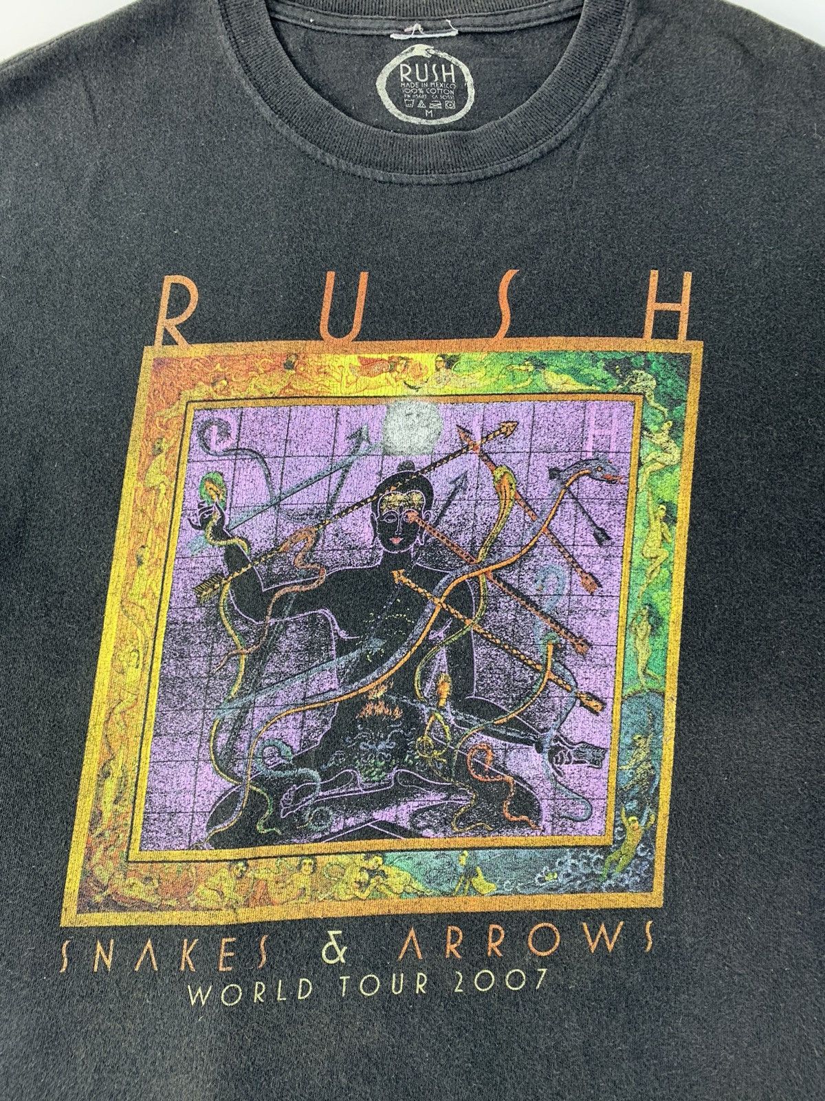 Band Tees Rush Band Snake & Arrows World Tour 2007 Brahma God Logo Tee Size US M / EU 48-50 / 2 - 4 Thumbnail