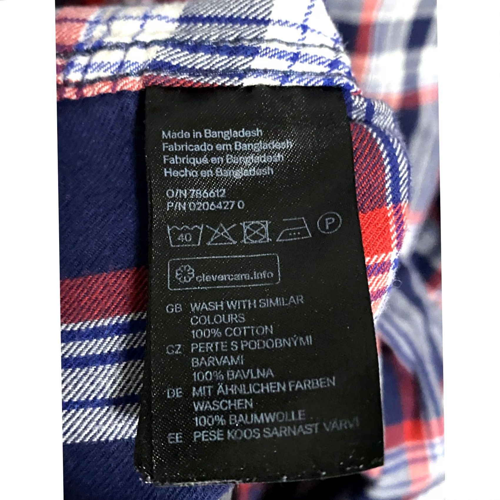 H&M H&M Divided Shirt Mens L Button-Up Plaid Slim Fit Pearl Snap Button-Down Outdoors Casual Fall Y2K Slim Fit Plaid Shirt Mens L Blue Size US L / EU 52-54 / 3 - 8 Thumbnail
