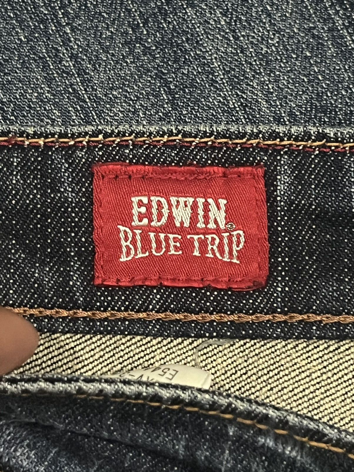 Edwin Japanese Brand Edwin Blue Trip Distressed Curve Faded Jeans Size US 32 / EU 48 - 10 Thumbnail