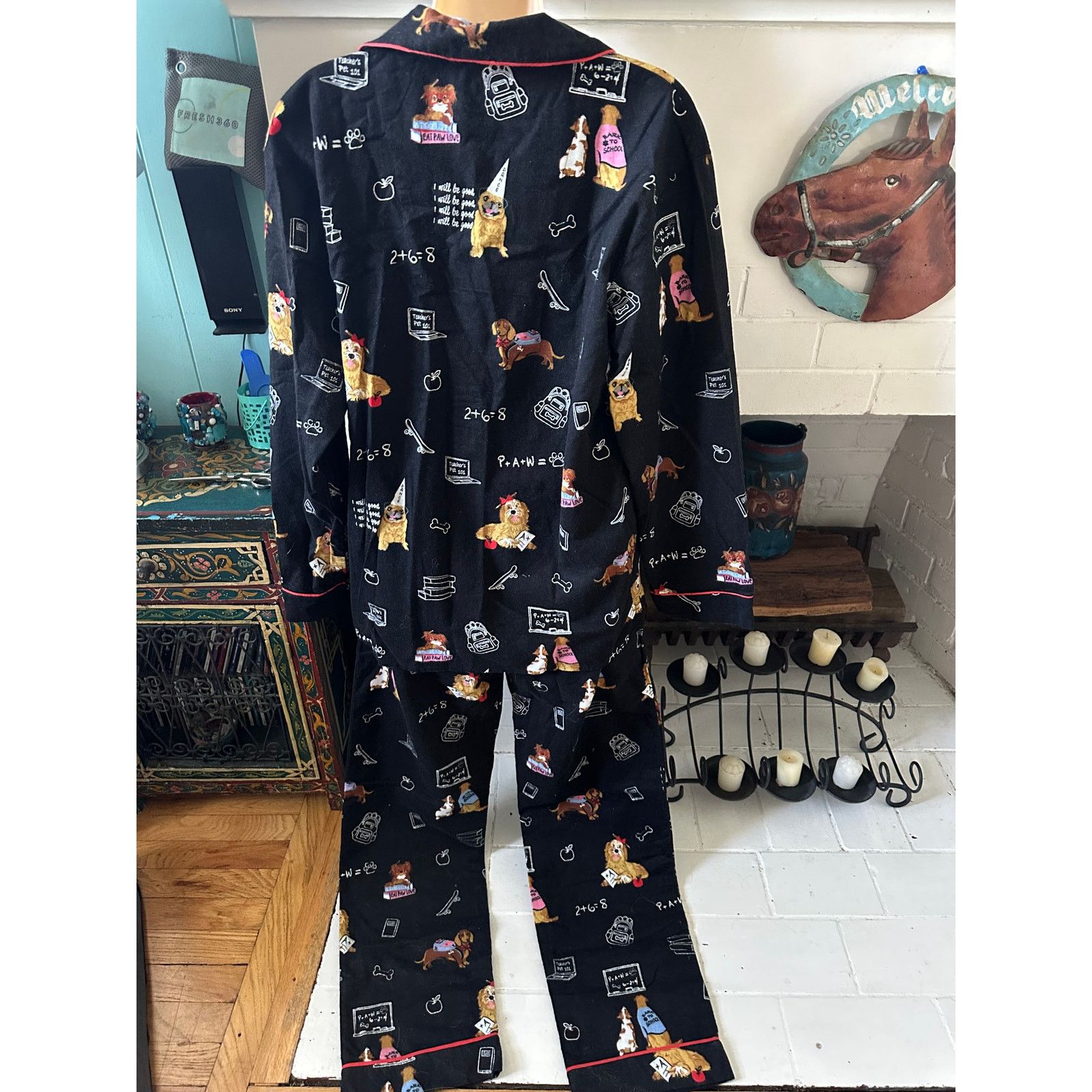 Other NWT PJ SALVAGE COTTON FLANNEL TEACHER'S PET DOGS PAJAMAS S Size ONE SIZE - 2 Thumbnail