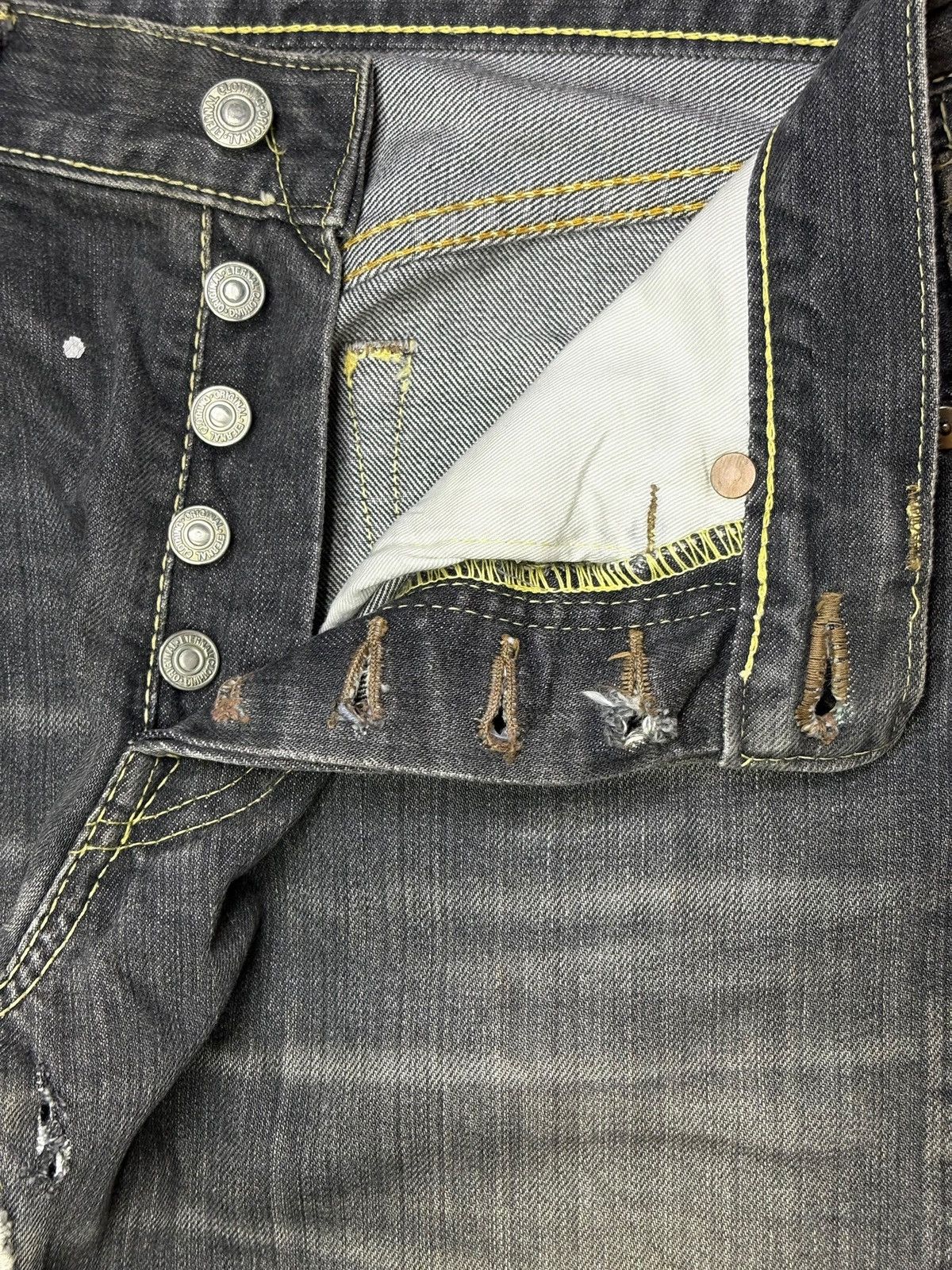 Eternal × Japanese Brand Vintage Japanese Eternal Mud Wash Painted Distressed Jeans Size US 28 / EU 44 - 3 Thumbnail