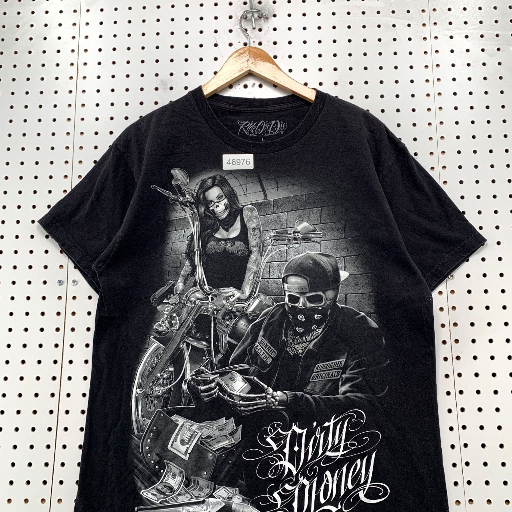 Vintage Ride Or Die T Shirt Mens L Black Graphic Short Sleeve Size US L / EU 52-54 / 3 - 4 Thumbnail