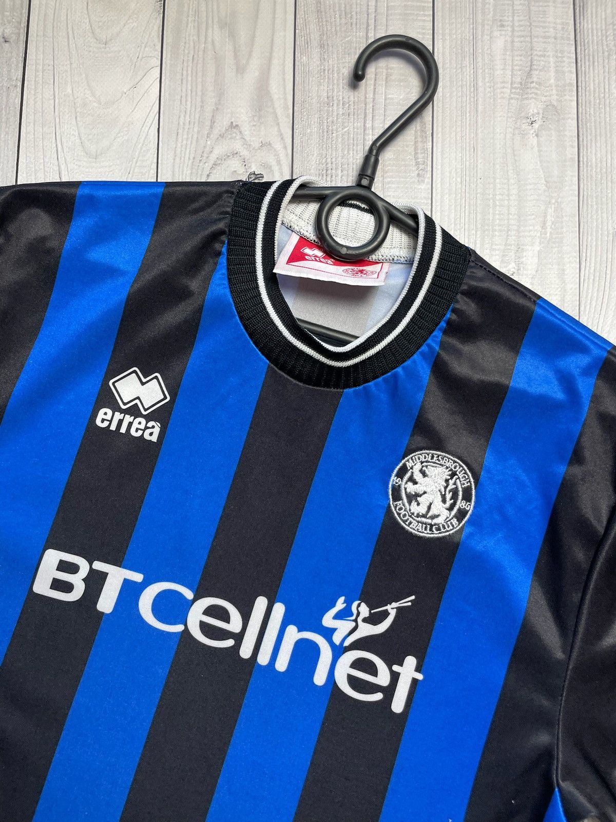 Vintage Vintage Middlesbrough striped blue soccer jersey errea Xs Size US XS / EU 42 / 0 - 2 Thumbnail