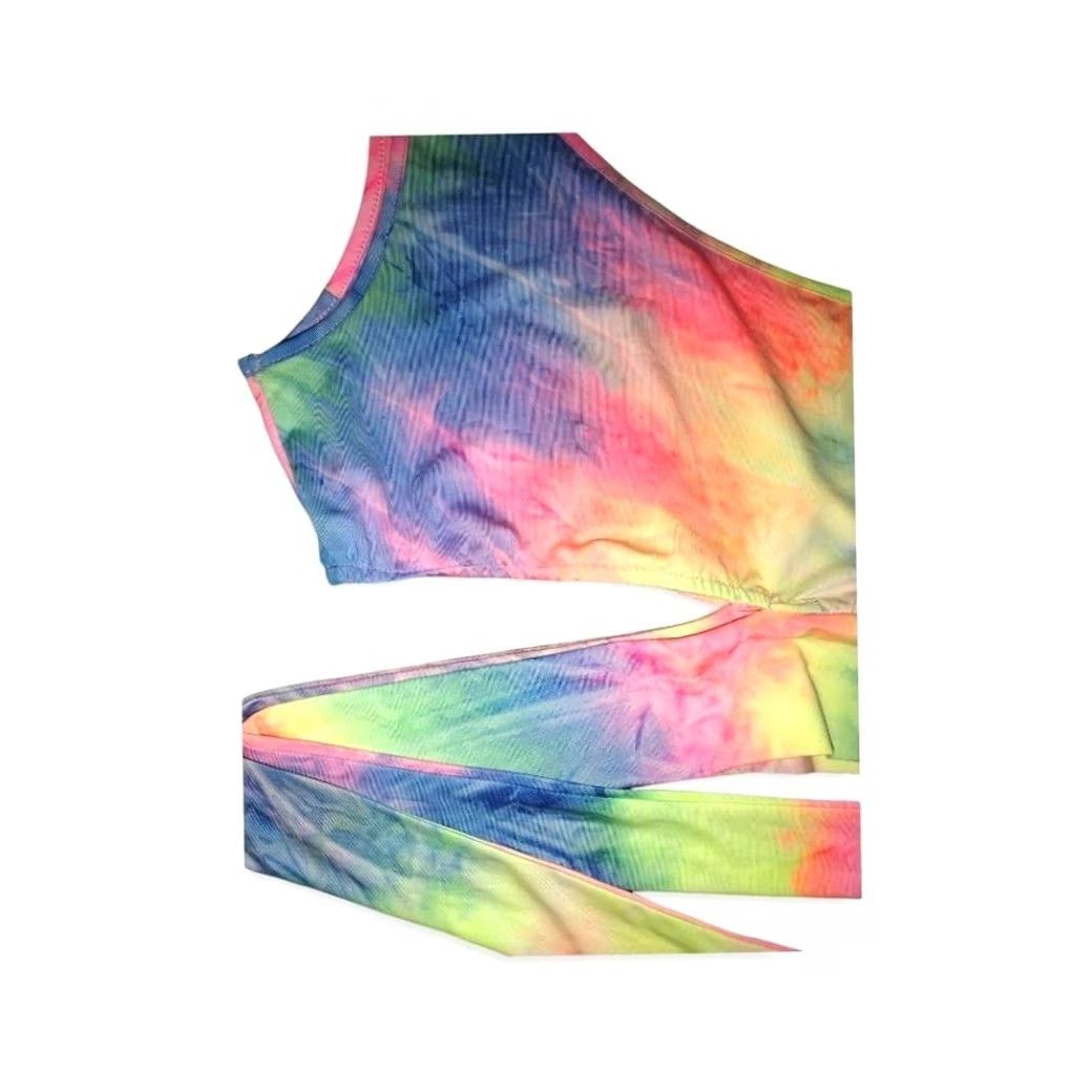 Shein SheIn Tie Dye Top One Shoulder Tank Cropped M Pink Womens Size M / US 6-8 / IT 42-44 - 3 Thumbnail