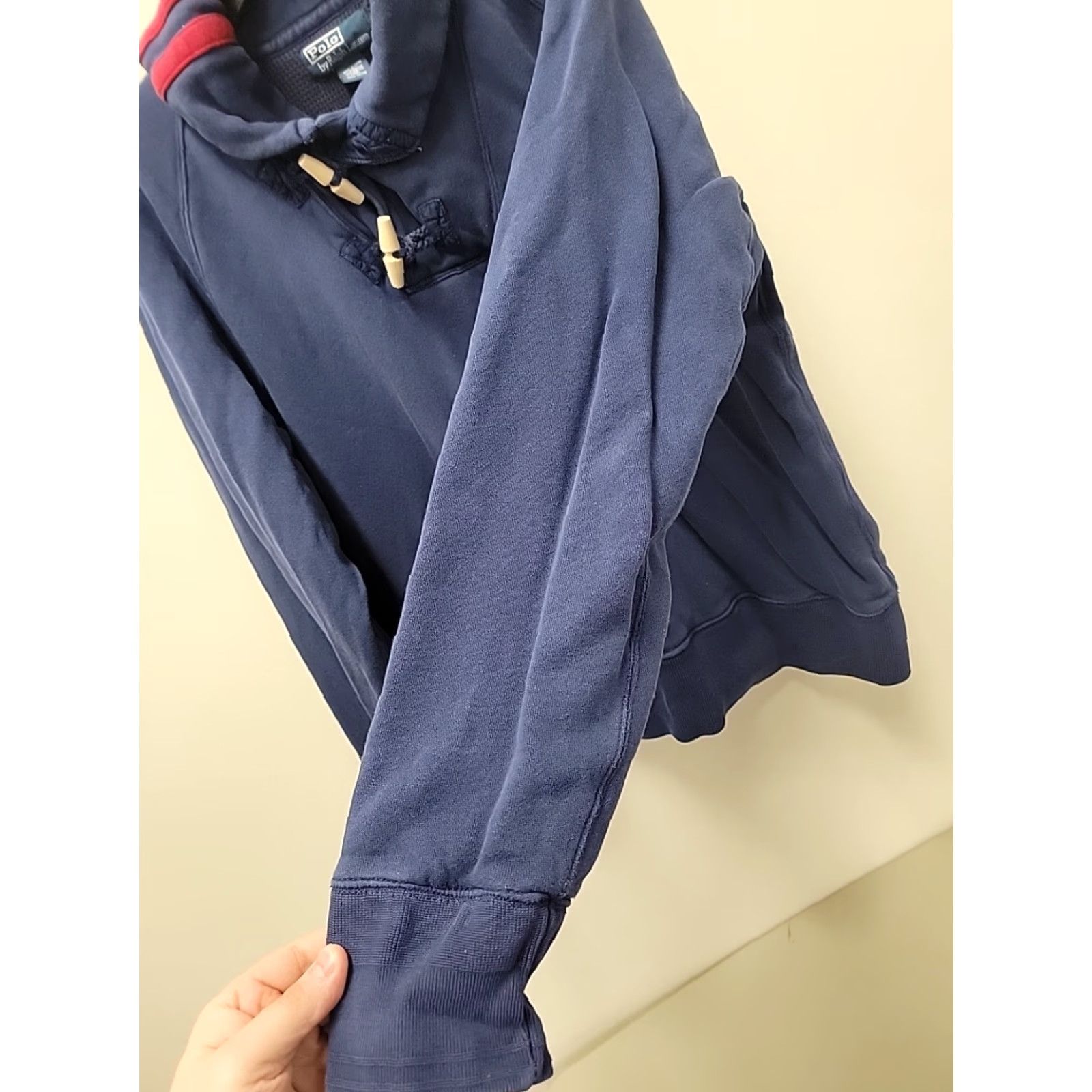 Polo Ralph Lauren POLO Ralph Lauren Shawl Collar Toggle Sweater Mens XL Waffle Lined Blue Pullover Dress Shirt? Size US XL / EU 56 / 4 - 5 Thumbnail