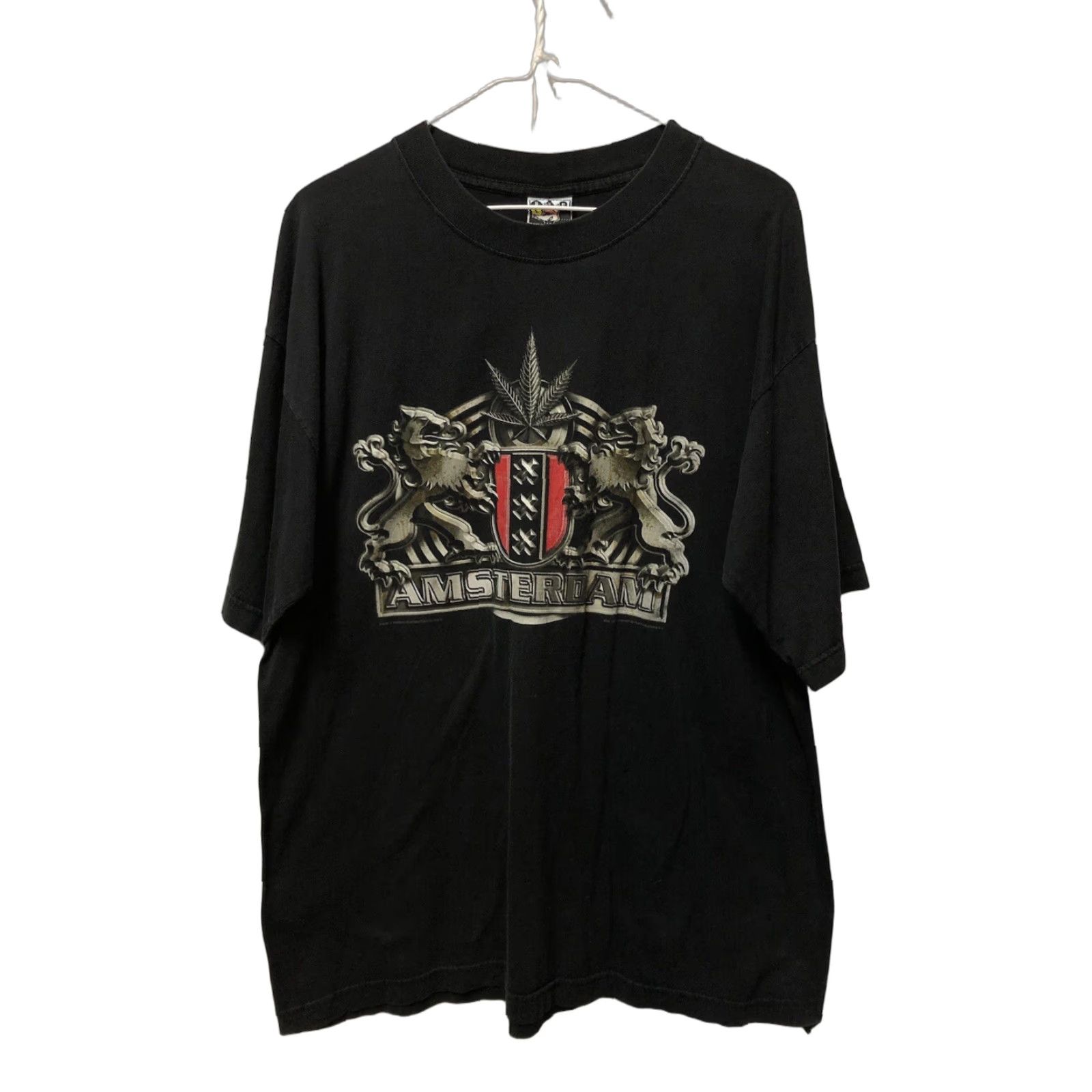 Vintage VINTAGE 90s Cannabis Leaf Fox T-Shirt Amsterdam Black Cotton Large Mens Fox 90s Tee Shirt Hemp? Size US L / EU 52-54 / 3 - 1 Thumbnail
