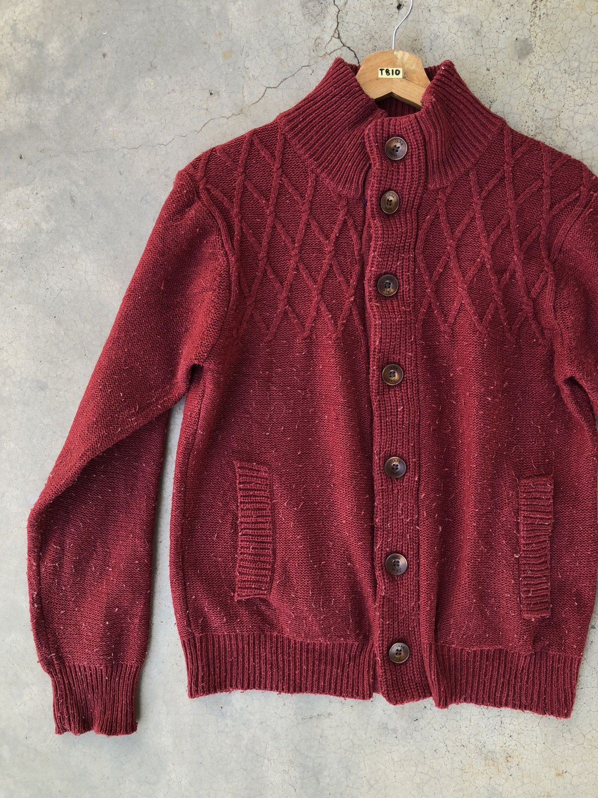 Aran Isles Knitwear Vintage Maron Cardigan Knitting Jumper With Pocket Size US S / EU 44-46 / 1 - 3 Thumbnail