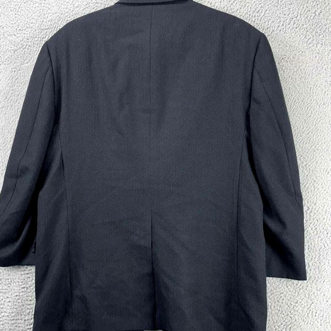Hart Schaffner Marx Hart Schaffner Marx Wool Blazer Men 43R Navy 2 Button Sport Coat Suit Grey Size 46R - 2 Thumbnail