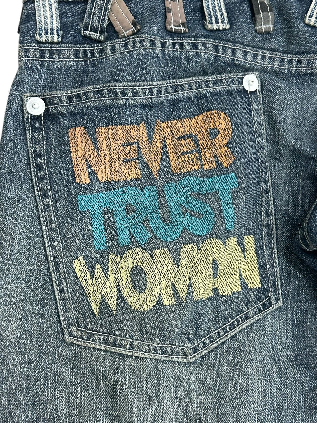 Japanese Brand Vintage Memory Special Double Waist Zipper Mud Washed Junya Size US 30 / EU 46 - 17 Thumbnail