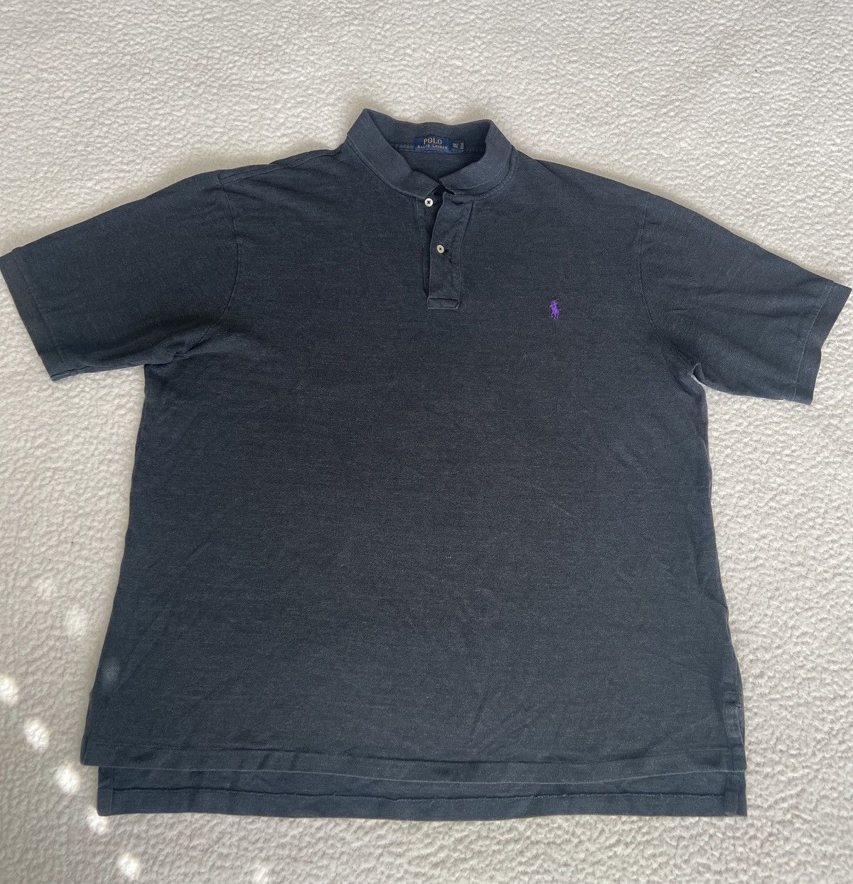 Designer × Polo Ralph Lauren POLO RALPH LAUREN Classic Fit Mesh Polo Black Marl XXL Tall Size US XXL / EU 58 / 5 - 3 Thumbnail