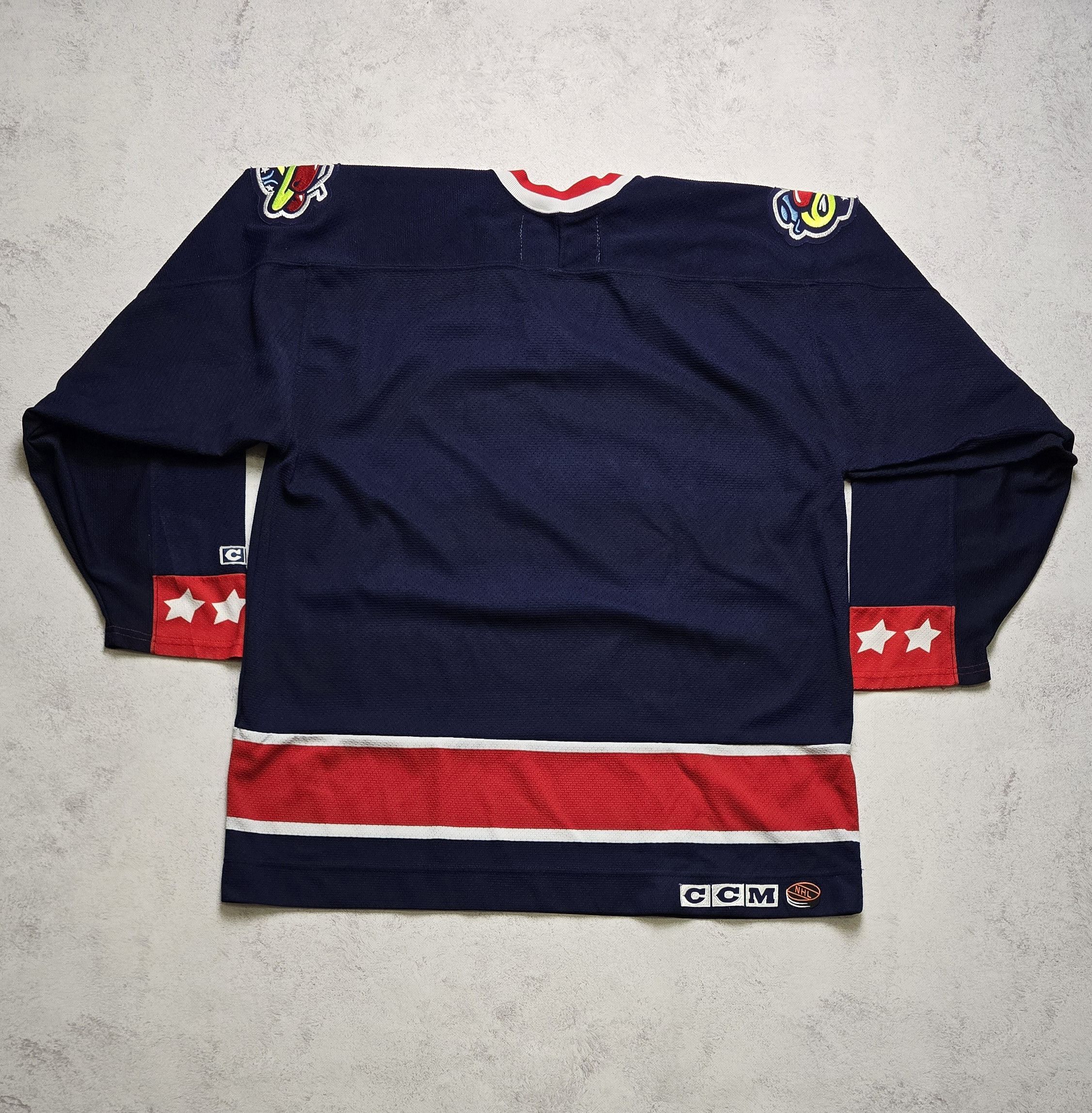 Ccm VINTAGE CCM COLUMBUS BLUE JACKETS Ice Hockey NHL Hockey Size US XL / EU 56 / 4 - 4 Thumbnail