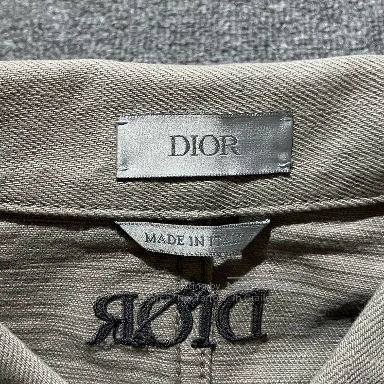 Dior Dior Gray pin logo embroidered long-sleeved denim jacket Size US L / EU 52-54 / 3 - 5 Thumbnail