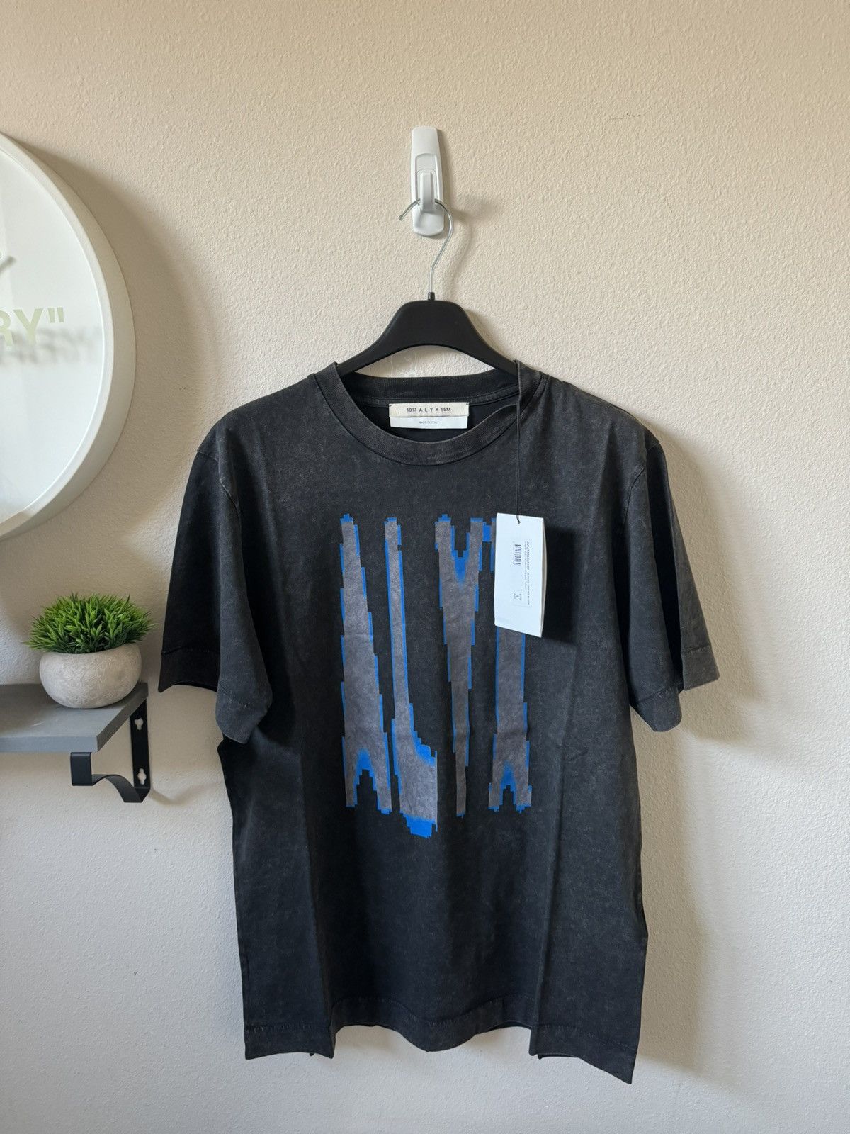 image of 1017 Alyx 9Sm Logo Washed Logo Black T-Shirt, Men's (Size Large)