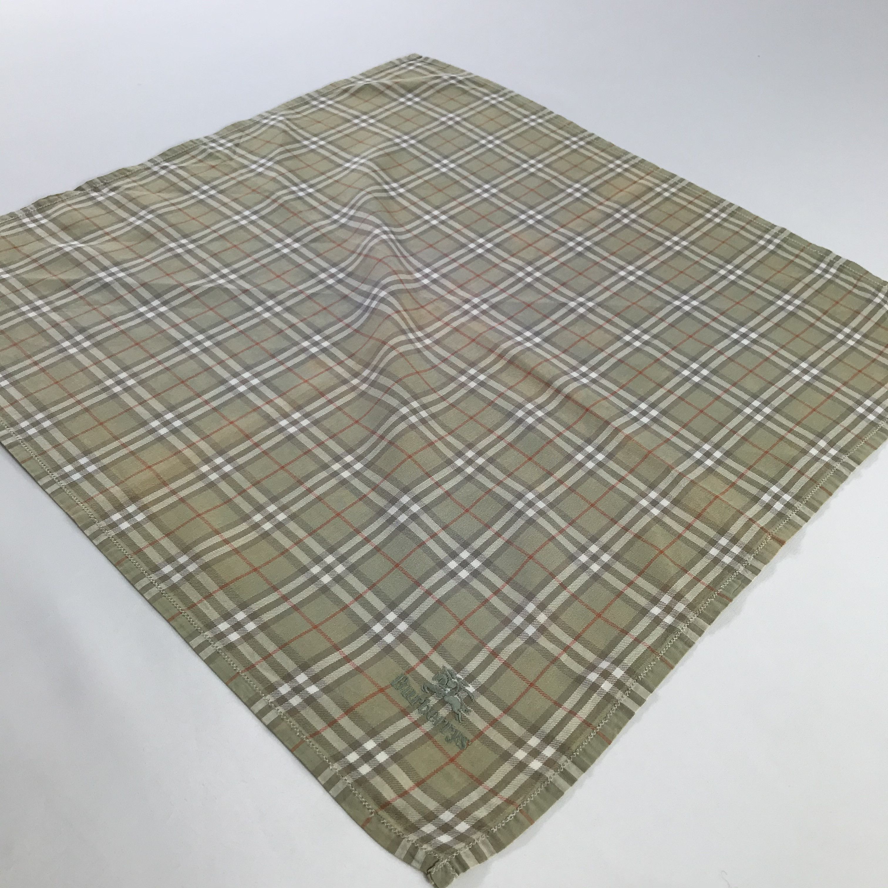 Burberry × Vintage Burberry Bandana / Handkerchief / Neckerchief - S848 Size ONE SIZE - 2 Thumbnail