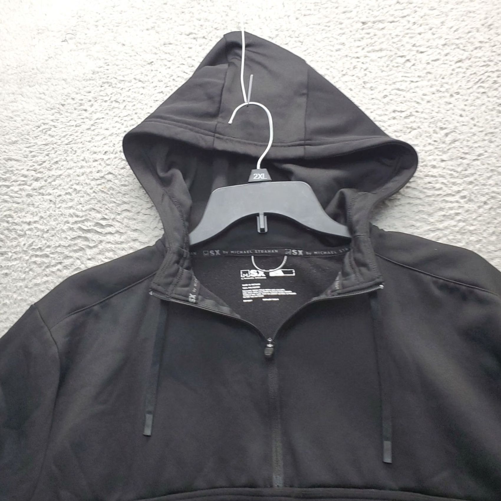 Vintage MSX Michael Strahan Hoodie Mens XL Black Fleece Lined Ribbed Quarter Zip Pullover Size US XL / EU 56 / 4 - 5 Thumbnail