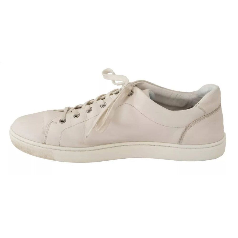 Dolce & Gabbana Dolce & Gabbana White Casual Leather Logo Men Sneakers Shoes Size US 11 / EU 44 - 6 Thumbnail