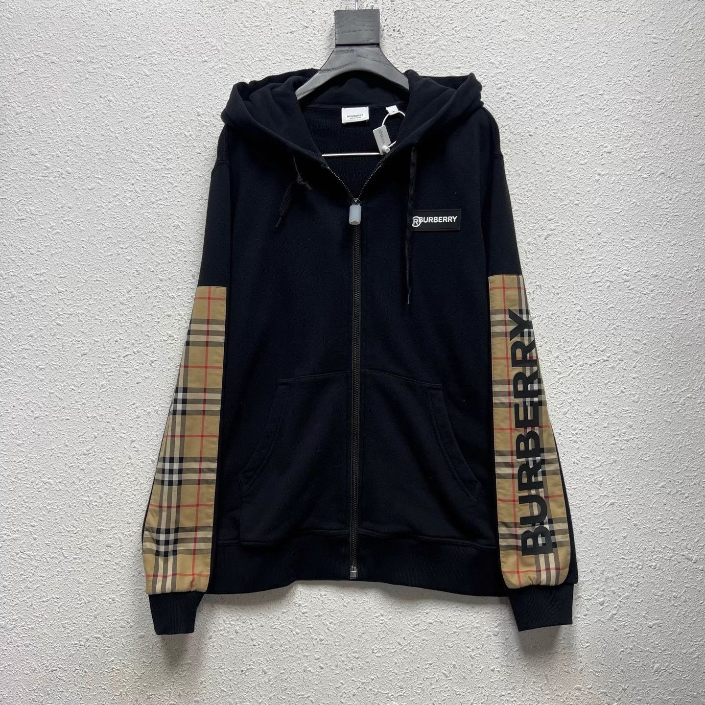 Burberry Burberry Classic Check Panel Zip-Front Jacket Size US M / EU 48-50 / 2 - 1 Thumbnail