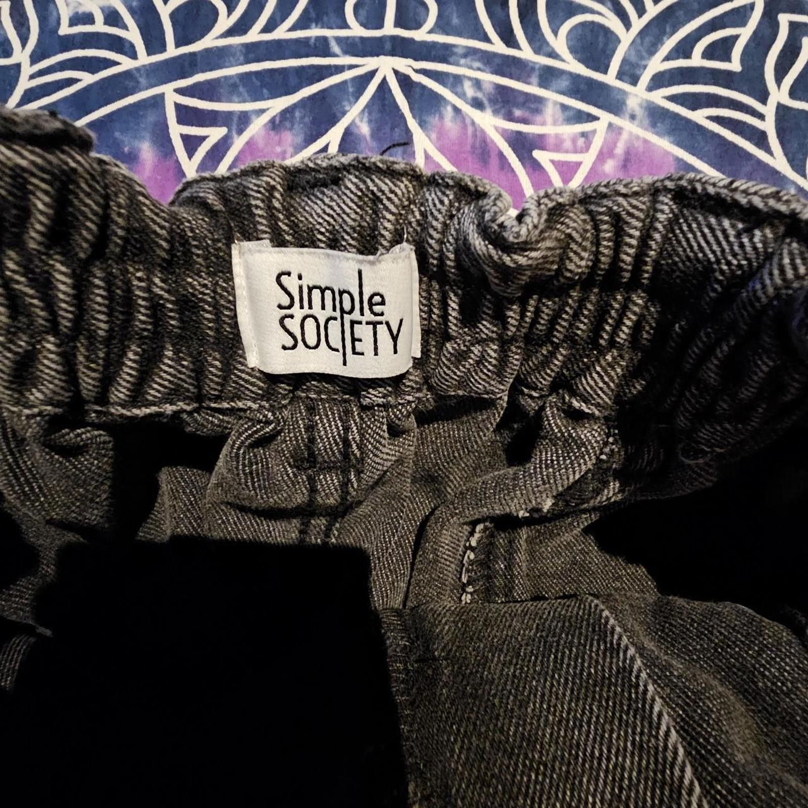 Designer Simple Society Junior's Black Jeans Size 28" / US 6 / IT 42 - 4 Thumbnail