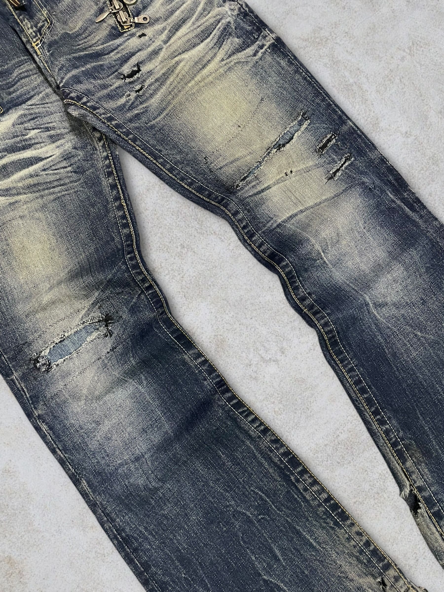 semanticdesign Semanticdesign Crazy Zip Bondage Style Bootcut Ripped Jeans Size US 32 / EU 48 - 8 Thumbnail