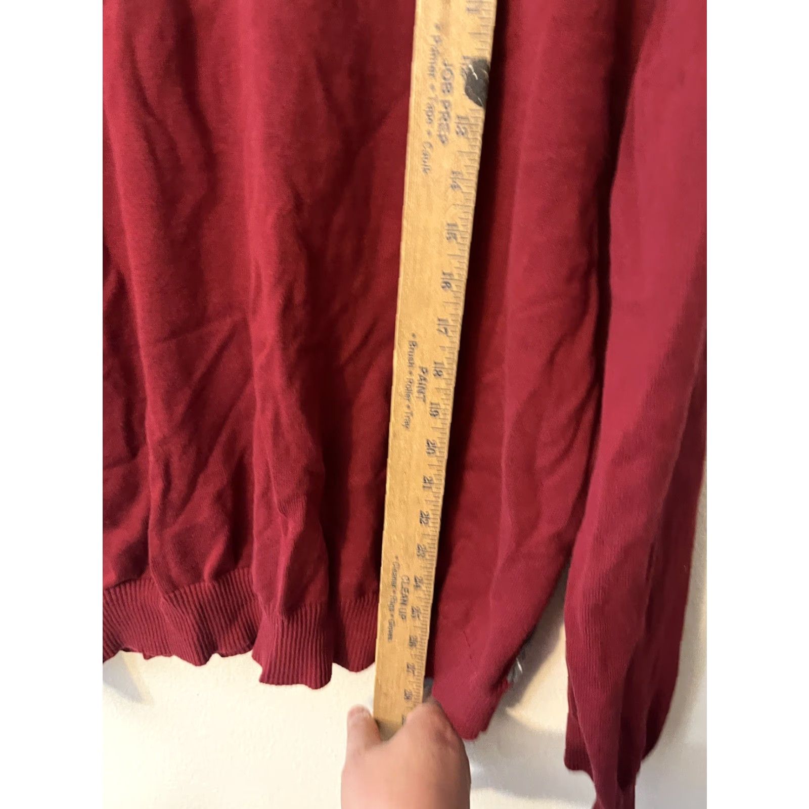 Tommy Hilfiger Tommy Hilfiger Embroidered Logo Argyle V-Neck Sweater Mens XL Red Long Sleeve Knit Pullover Size US XL / EU 56 / 4 - 4 Thumbnail