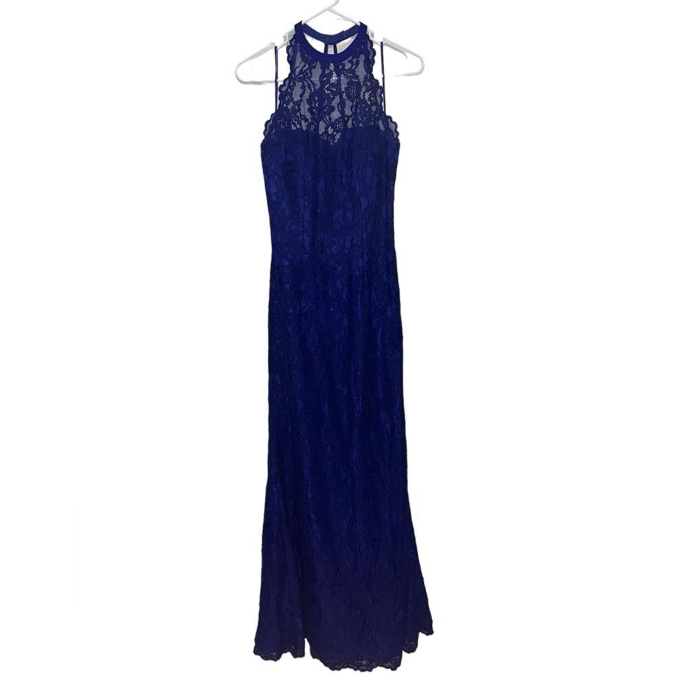 Nicole Miller Nicole Miller l Halter Lace Mermaid Gown Size 4 Size S / US 4 / IT 40 - 2 Thumbnail