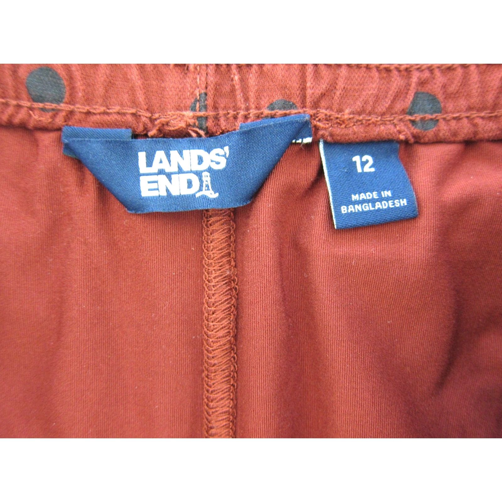 Lands' End Lands' End Red Black Polka Dot Pocket Skort Built in Shorts Women 12 Size 34" / US 12 / IT 48 - 3 Thumbnail
