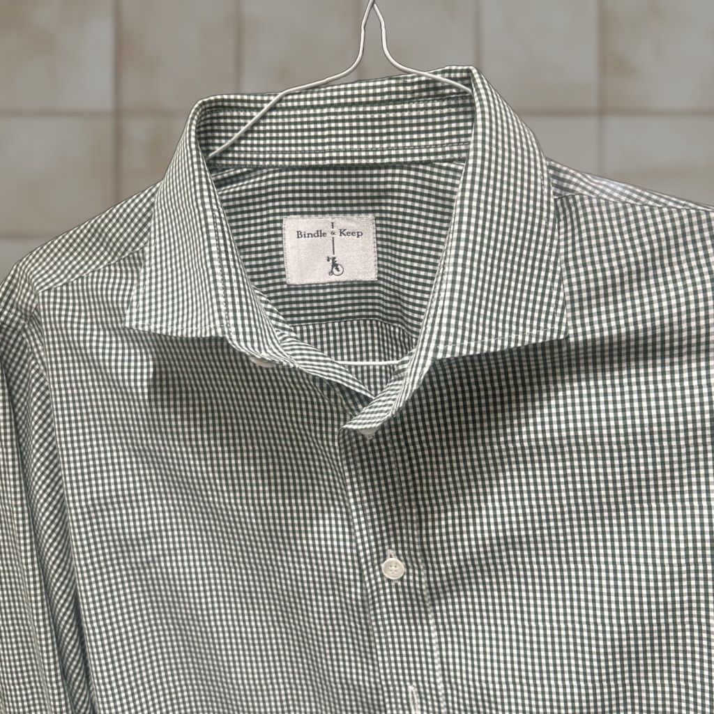 Vintage VINTAGE Bindle & Keep Dress Shirt Men 16.5 33 Green Check Casual Formal Luxury Regular Sleeve Long Shirt Mens Size US XL / EU 56 / 4 - 1 Thumbnail