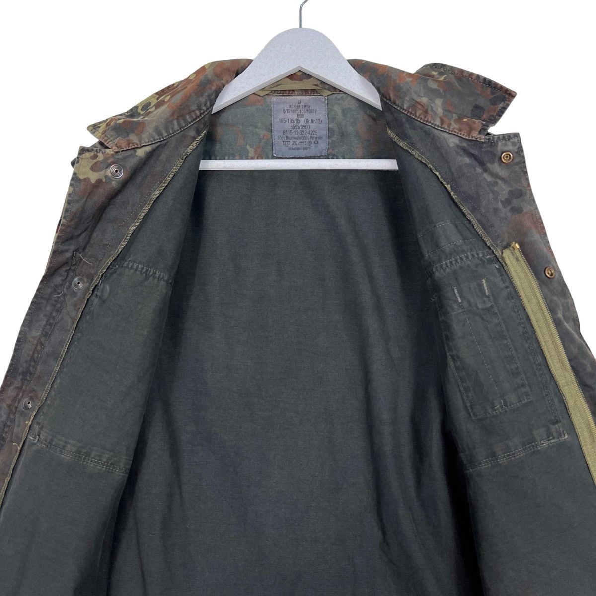 Vintage 🔥 VINTAGE GERMAN MILITARY GE KOHLER GMBH CAMO FIELD JACKET Size US M / EU 48-50 / 2 - 13 Thumbnail