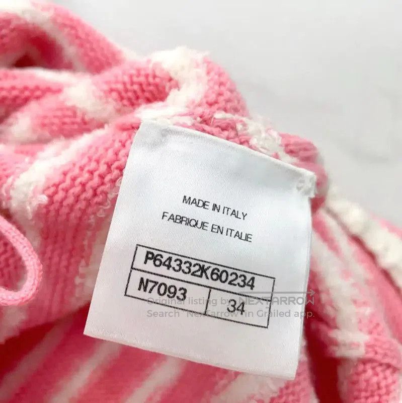 Chanel Chanel Pink Striped Wool Blend Dress . Size S / US 4 / IT 40 - 8 Thumbnail