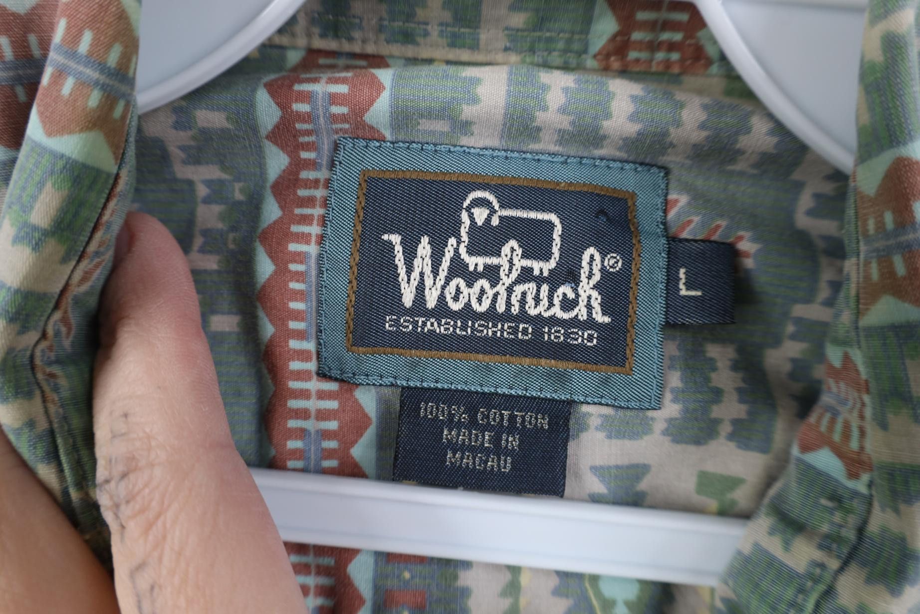 Woolrich Woolen Mills Vintage 90s Woolrich Southwestern Short Sleeve Button Shirt Size US L / EU 52-54 / 3 - 7 Thumbnail