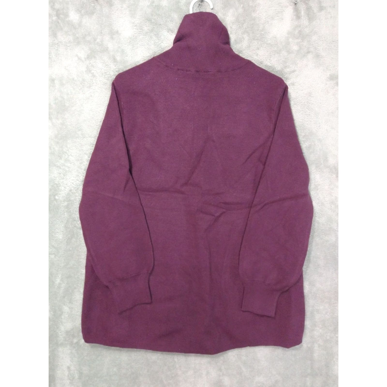 Soft Surroundings Soft Surroundings Sweater Womens XL Burgundy Meria Tunic Pullover Henley Mock Neck Casual Travel Pullover Knit Solid Knitwear Regular Red 90s? No. Size XL / US 12-14 / IT 48-50 - 2 Thumbnail
