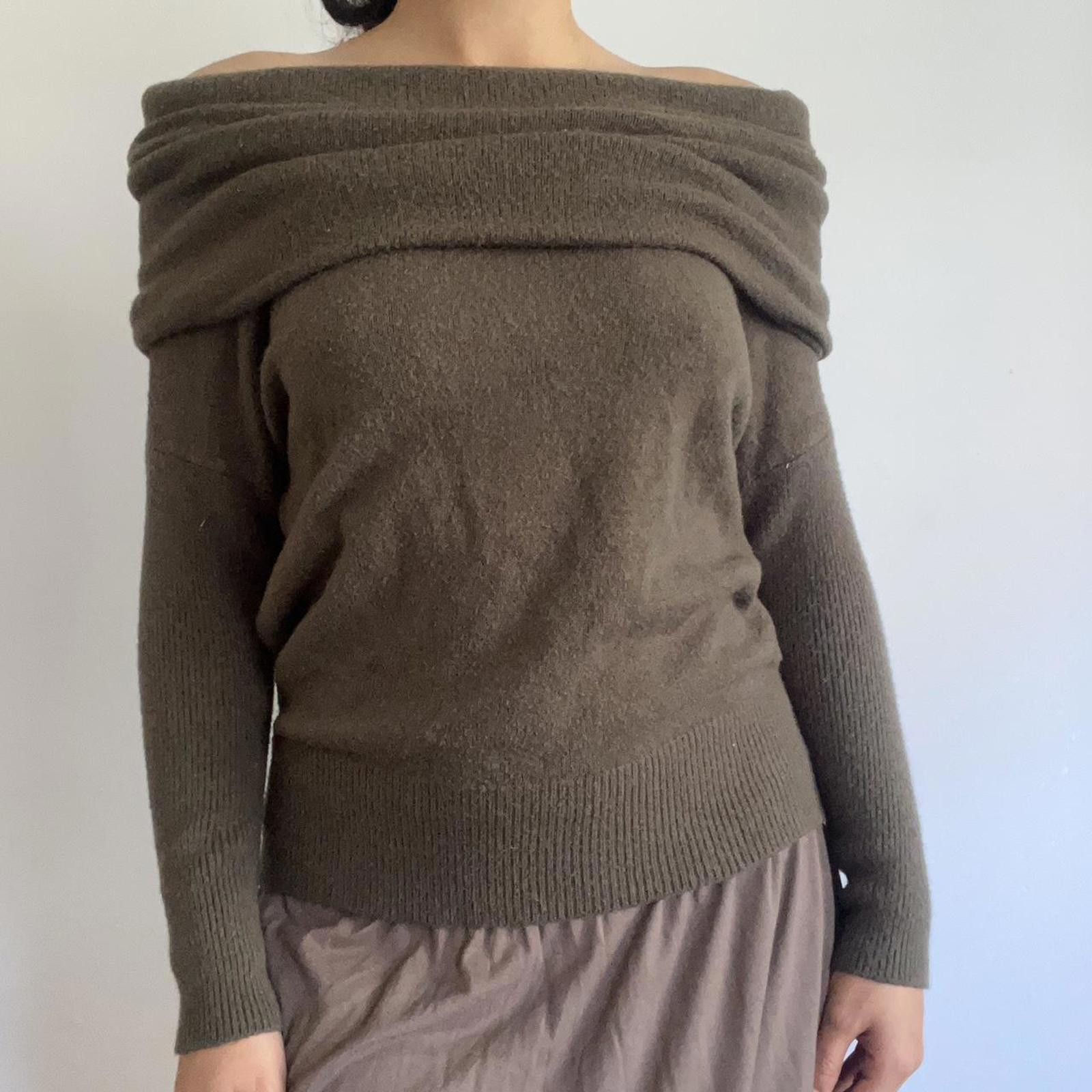 Other Dark green earth tone off-the-shoulder sweater Size S / US 4 / IT 40 - 6 Thumbnail