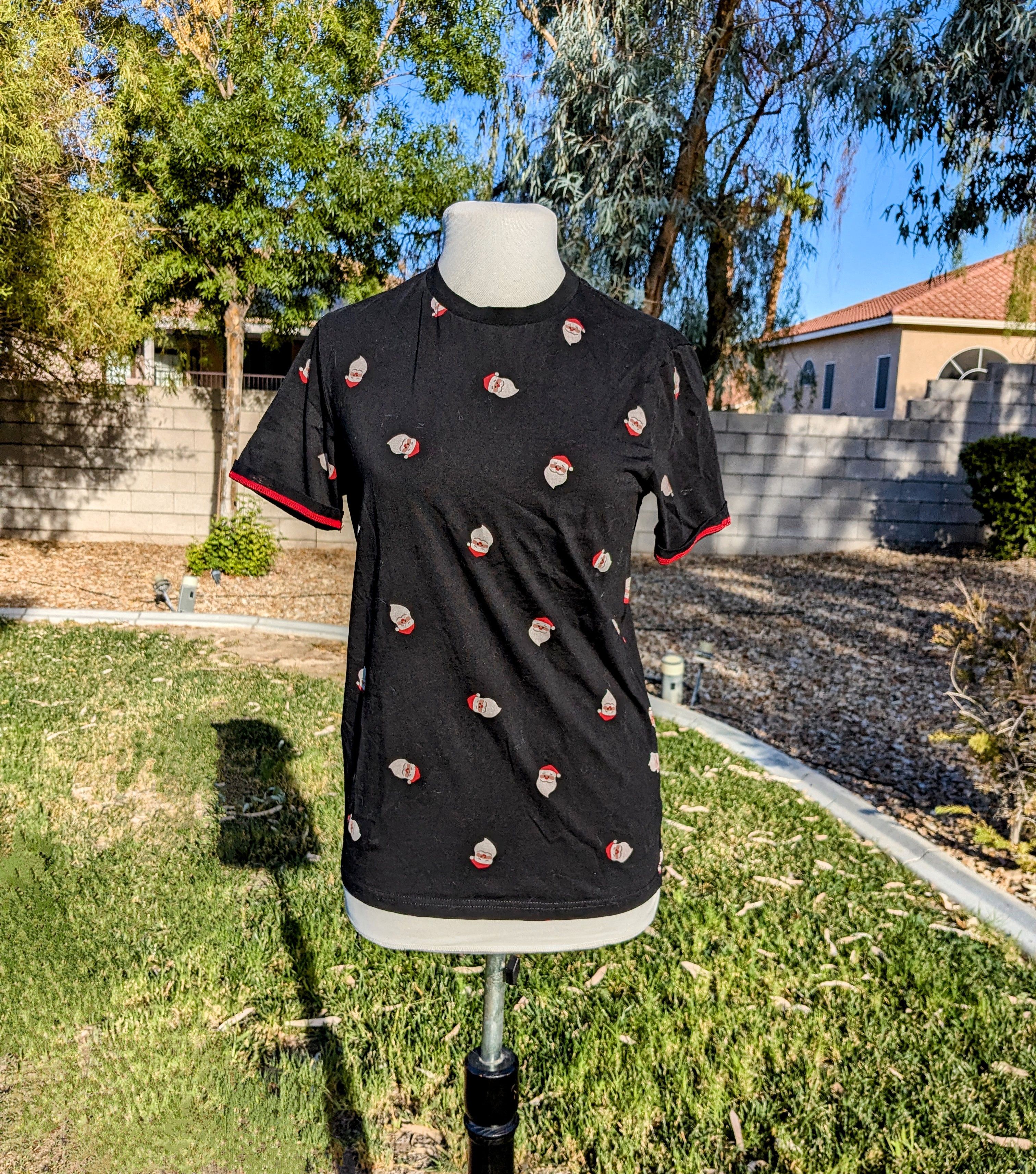 Free Planet Free Planet Santa Head Allover Graphic Print Christmas Shirt Size US XS / EU 42 / 0 - 1 Thumbnail