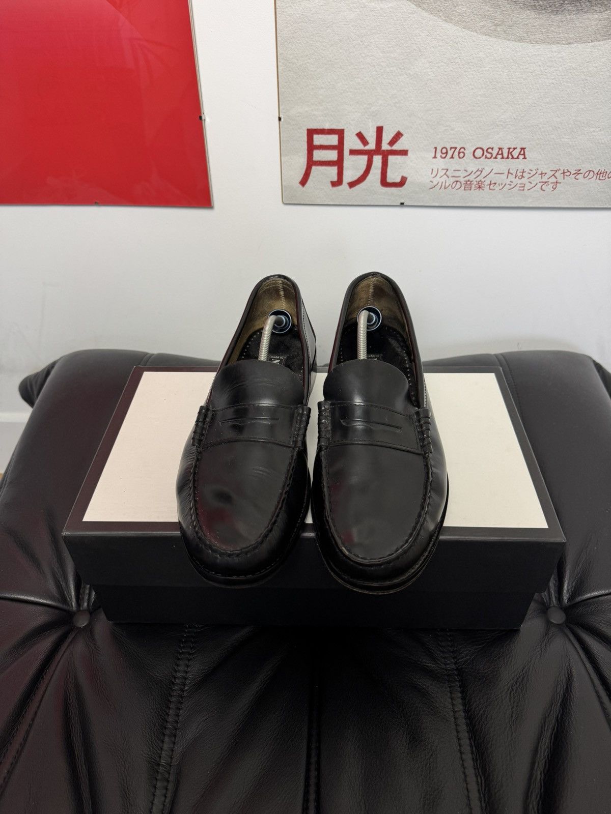 Vintage Black High Quality Leather Loafers Vintage Y2k Italy Hype Size US 11.5 / EU 44-45 - 2 Thumbnail