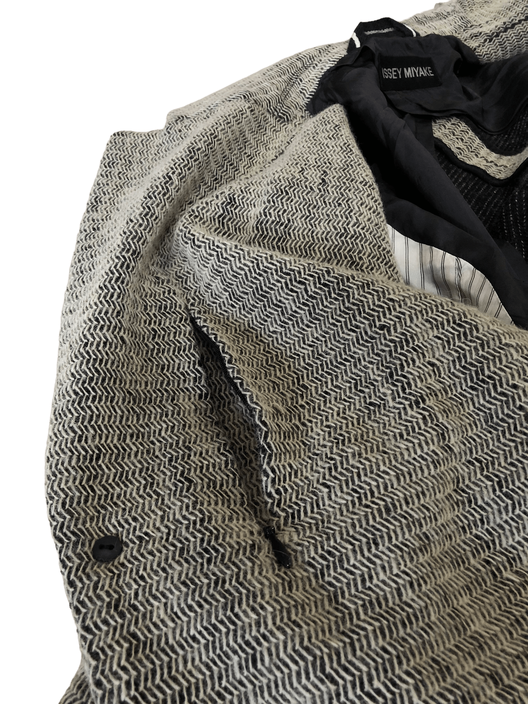 Issey Miyake Vintage Issey Miyake Herringbone Wool Blazer Coat Jacket Size US L / EU 52-54 / 3 - 10 Thumbnail