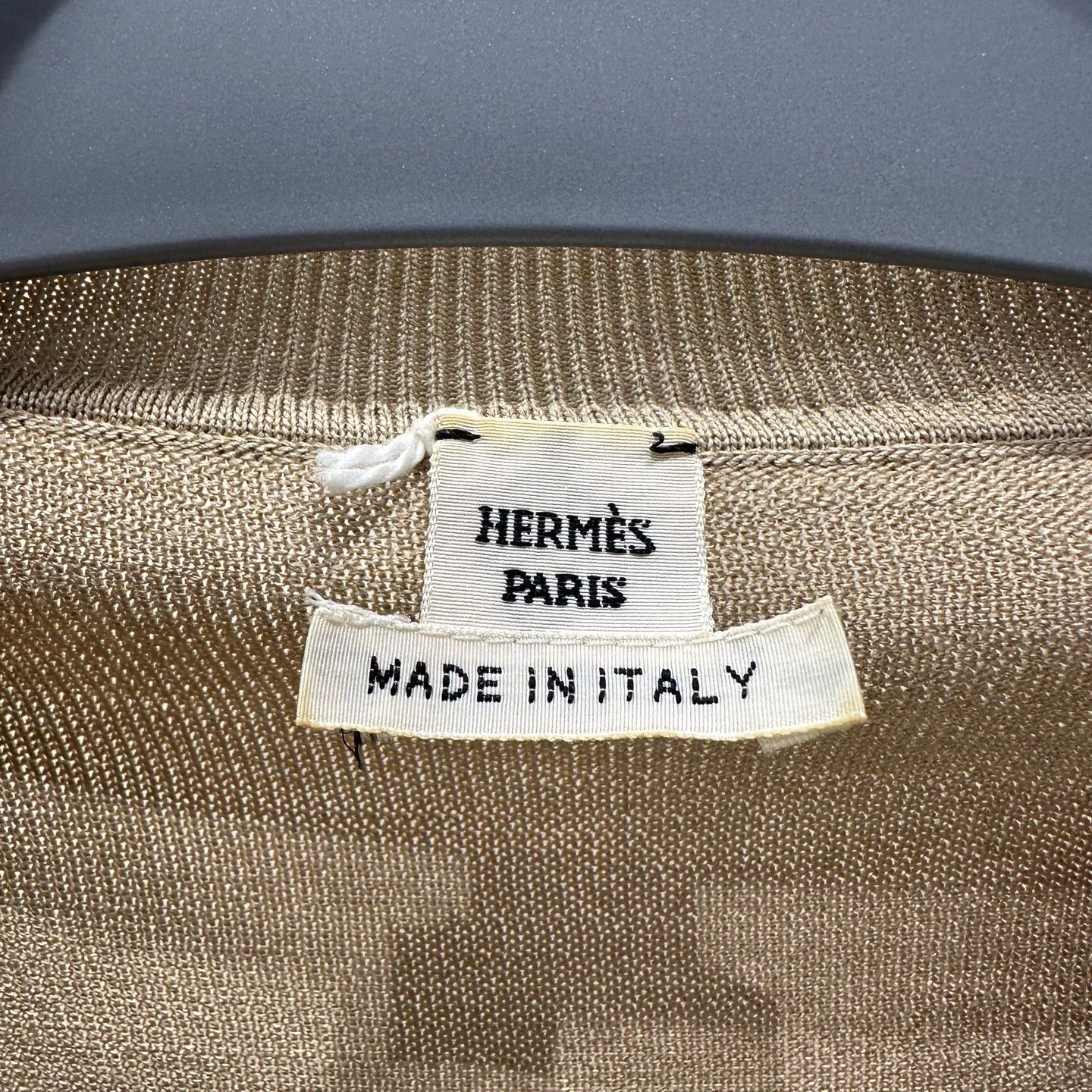 Hermes Hermes 24SS all-over pig nose silk knit cardigan 36 Size XS / US 0-2 / IT 36-38 - 3 Thumbnail