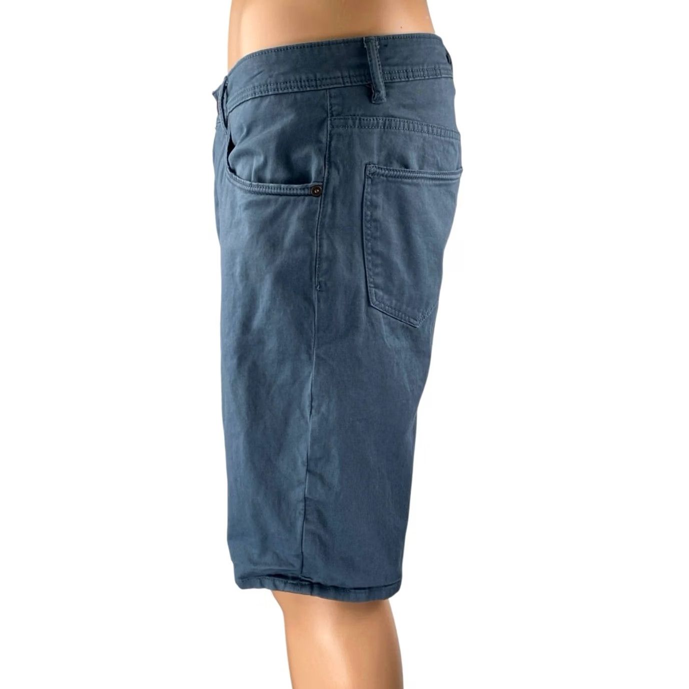 Mango Mango Mens Shorts Size 34 Blue Chino Casual Straight Leg Mid Rise MNG Khaki Size US 34 / EU 50 - 2 Thumbnail