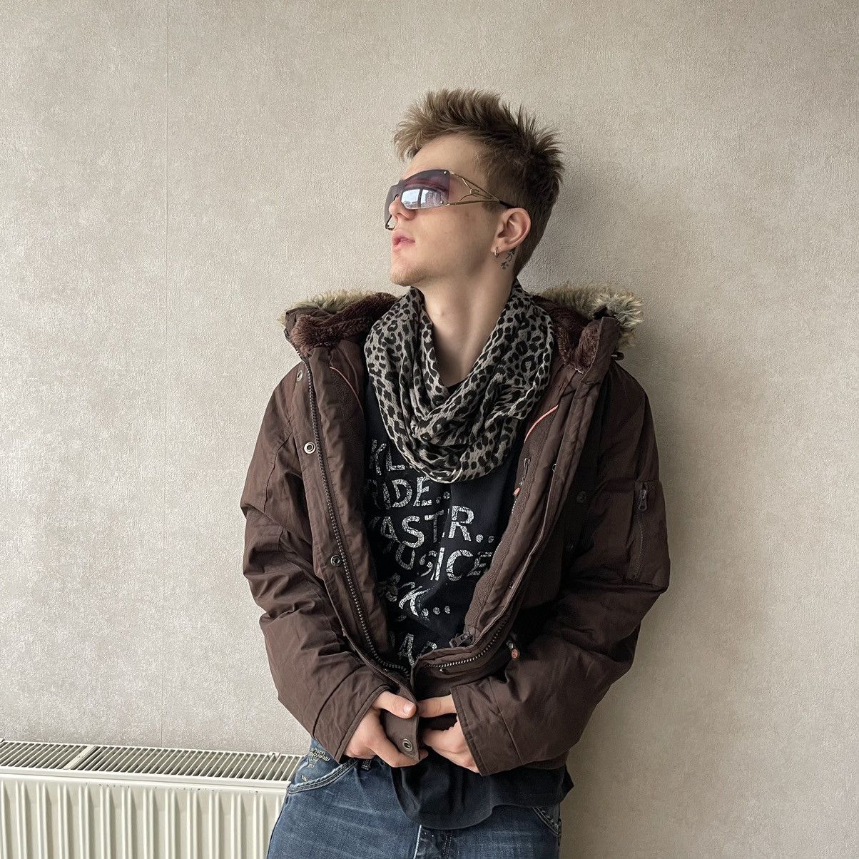 If Six Was Nine Vintage Fur Multi Pocket Bomber Jacket LGB Style Size US L / EU 52-54 / 3 - 4 Thumbnail