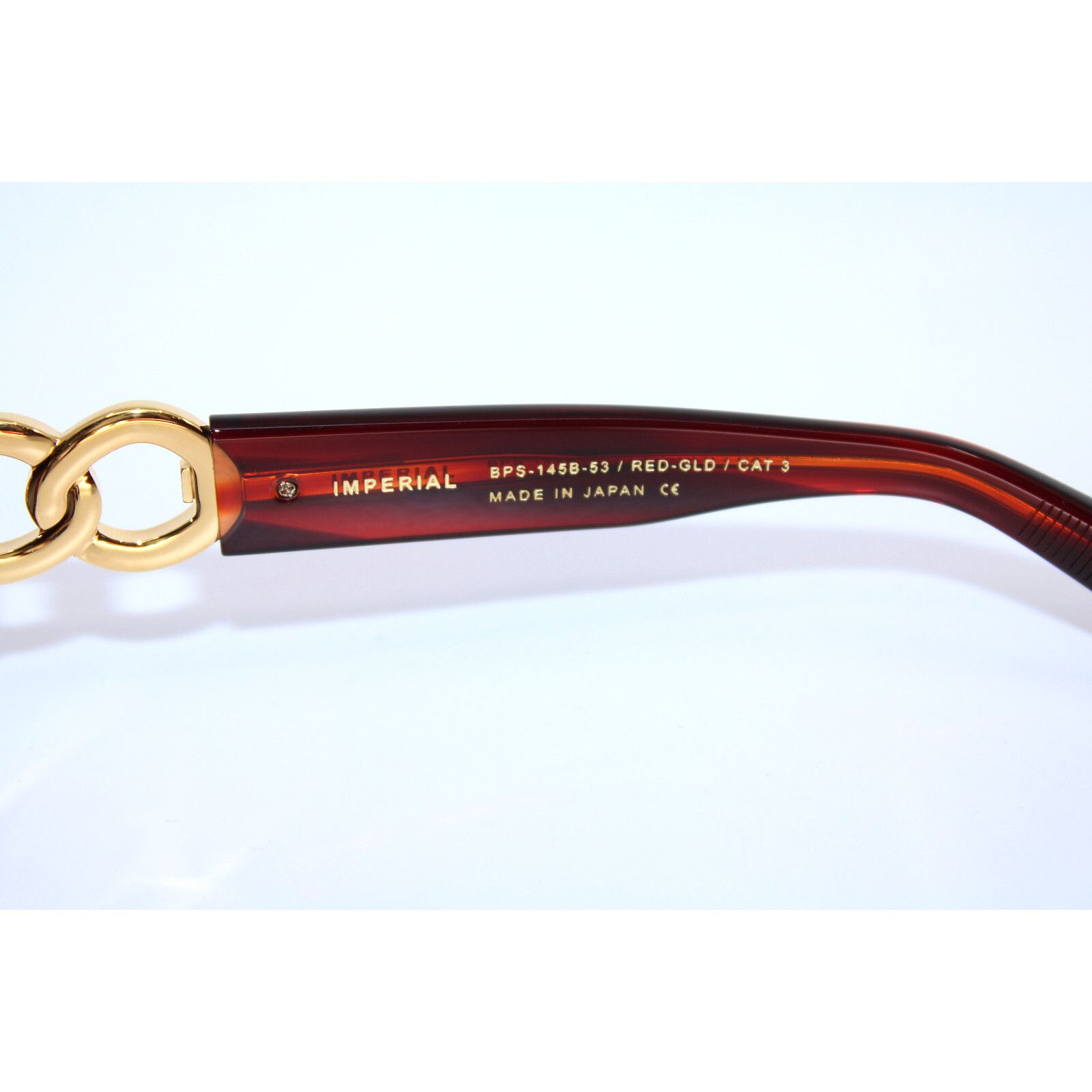 Balmain New in Box BALMAIN Imperial BPS-145B-53 Red Gold Sunglasses Size ONE SIZE - 6 Thumbnail