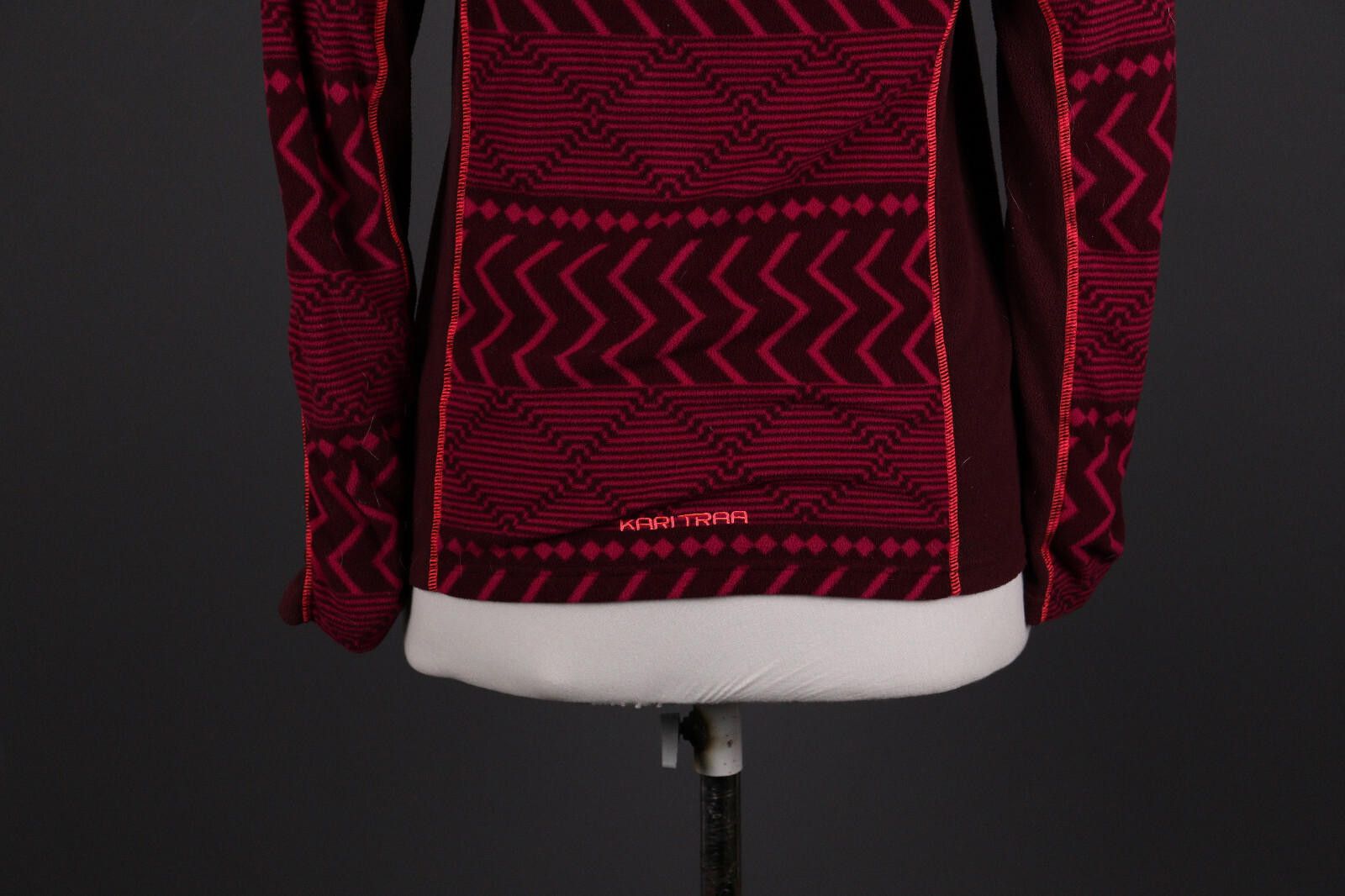 Designer Kari Traa Colorful Geometric Full Zip Fleece Jacket Size S Size L / US 10 / IT 46 - 9 Thumbnail