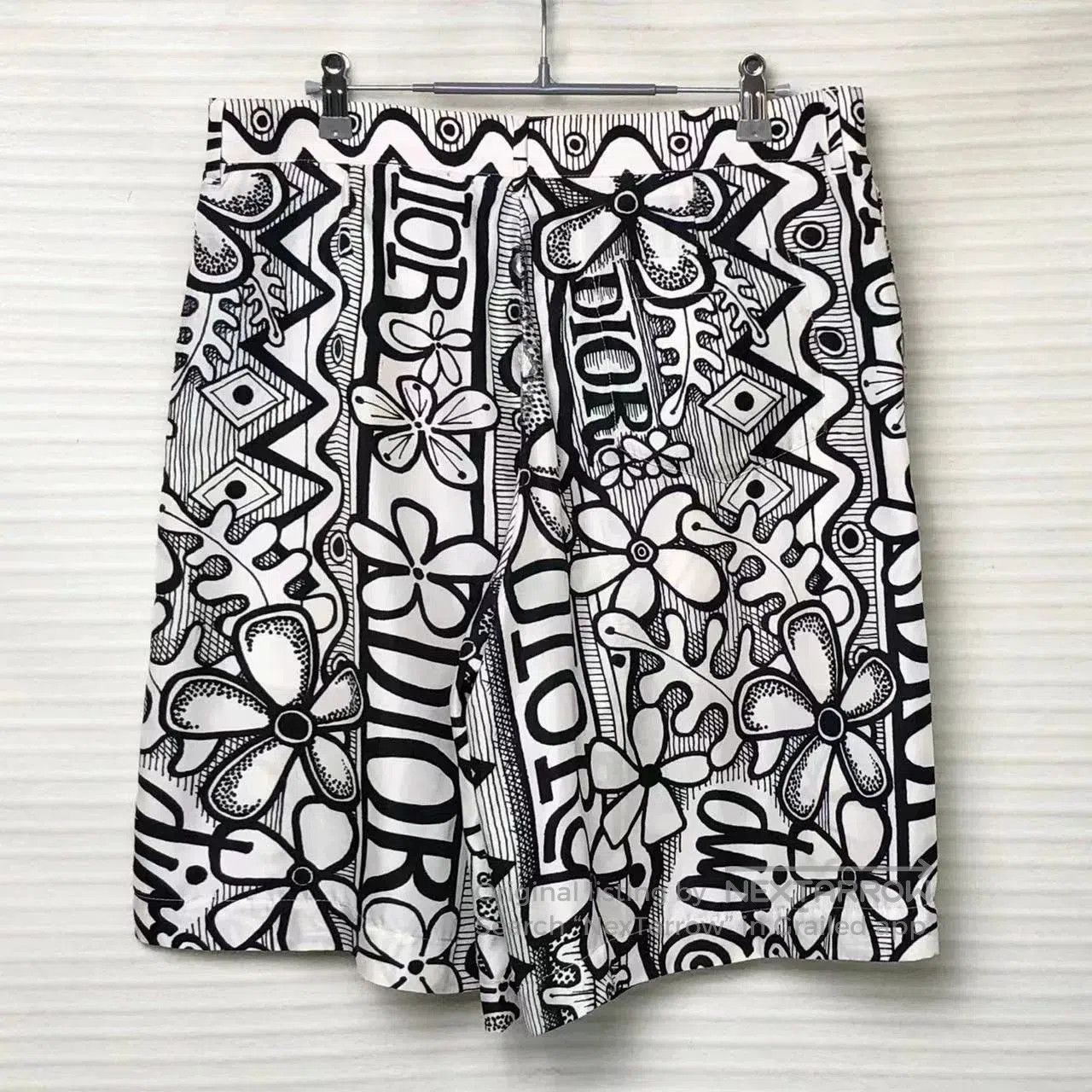Dior dior x stussy black and white logo shorts. Size US 44 / EU 60 - 2 Thumbnail