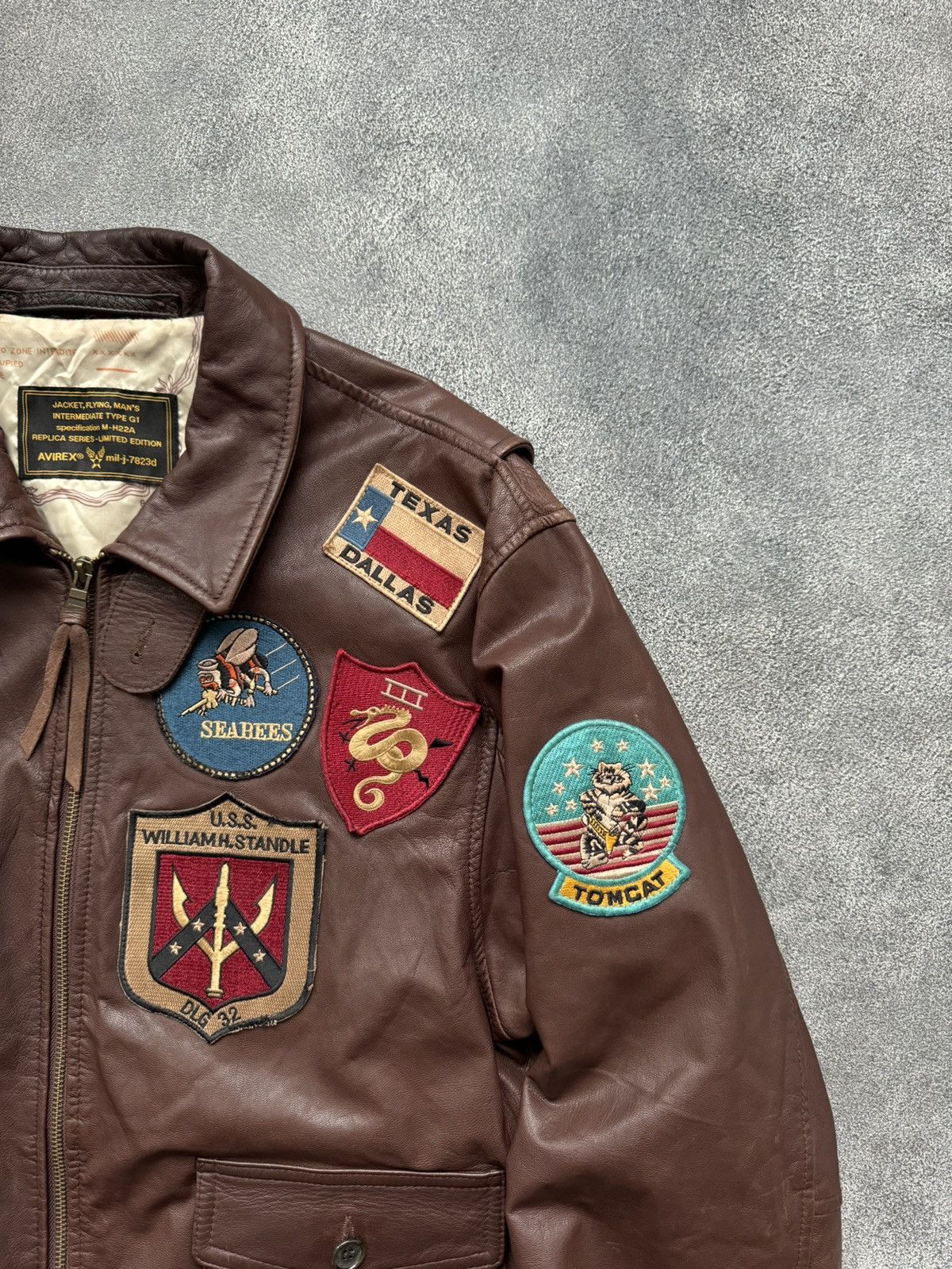 Avirex × Vintage Vintage Avirex G1 TOP GUN Leather Bomber Jacket Size US XL / EU 56 / 4 - 2 Thumbnail