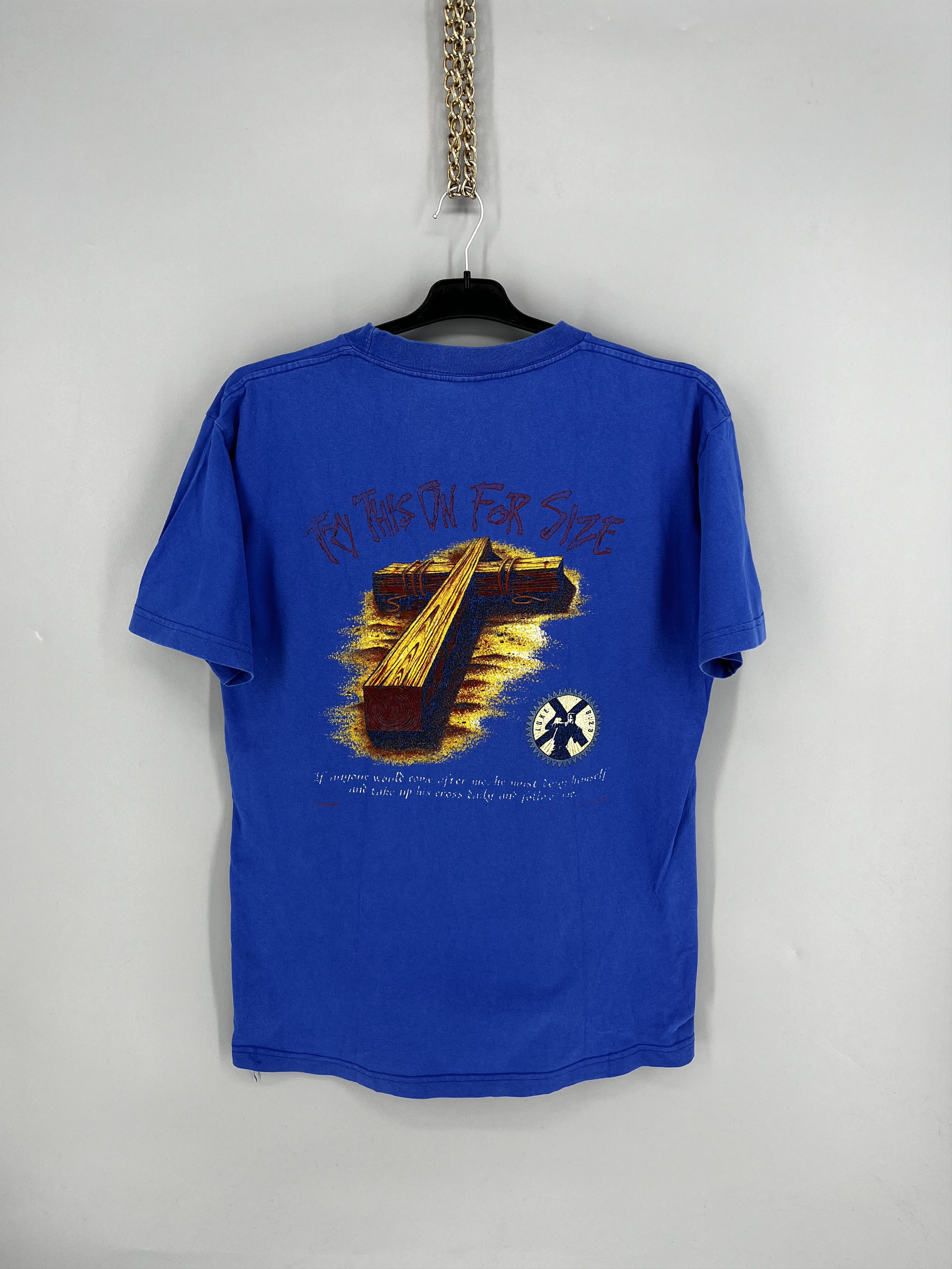Band Tees Vintage Jesus Christian Try This On For Size T-Shirt Adult L Size US L / EU 52-54 / 3 - 1 Thumbnail