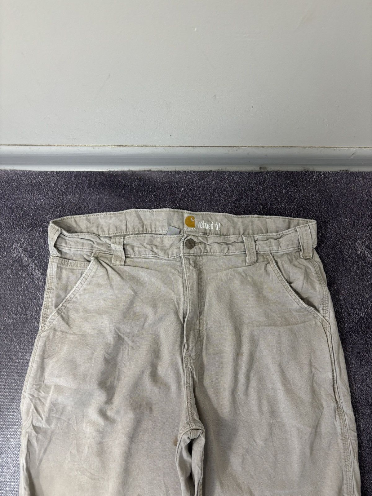 Carhartt Vintage Carhartt Y2K Workwear Beige Hype Carpenter Shorts Size US 36 / EU 52 - 12 Thumbnail