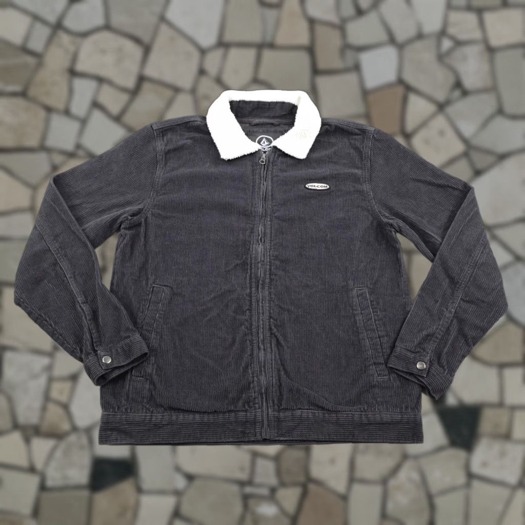 Volcom Volcom Jacket Men S Gray Corduroy Sherpa Collar Halecrest Bomber Coat Zip Up Size US S / EU 44-46 / 1 - 1 Thumbnail