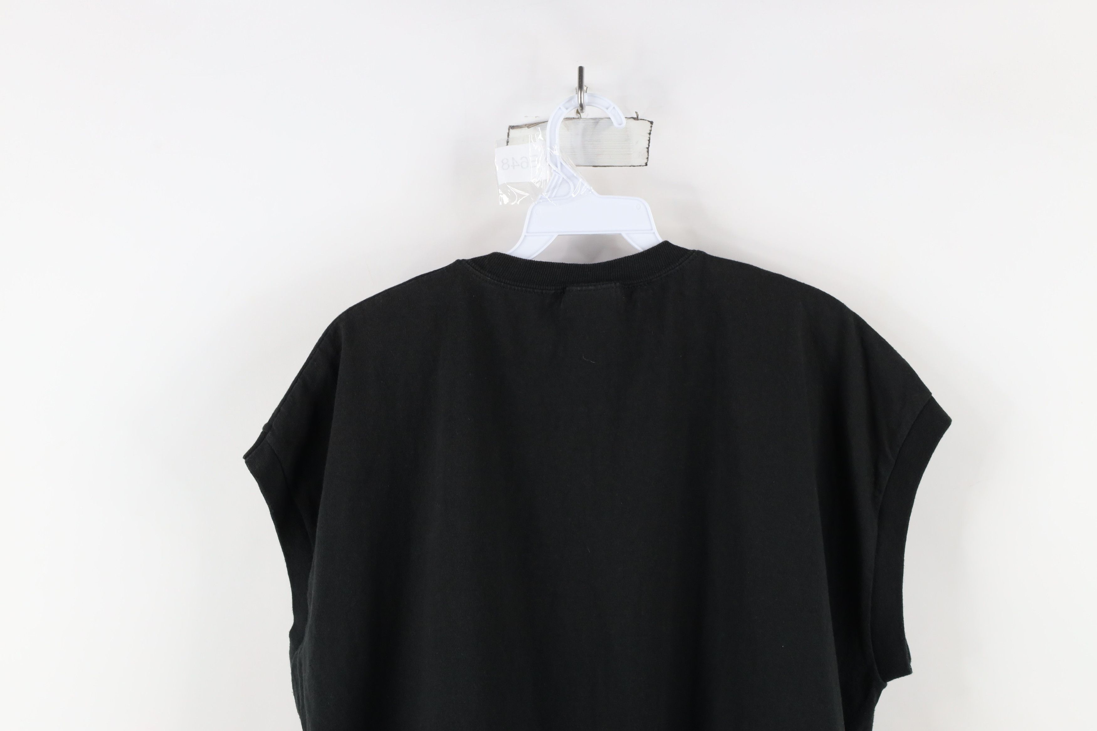Vintage Vintage 90s Streetwear Heavy Cotton Muscle T-Shirt Black Size US XL / EU 56 / 4 - 9 Thumbnail