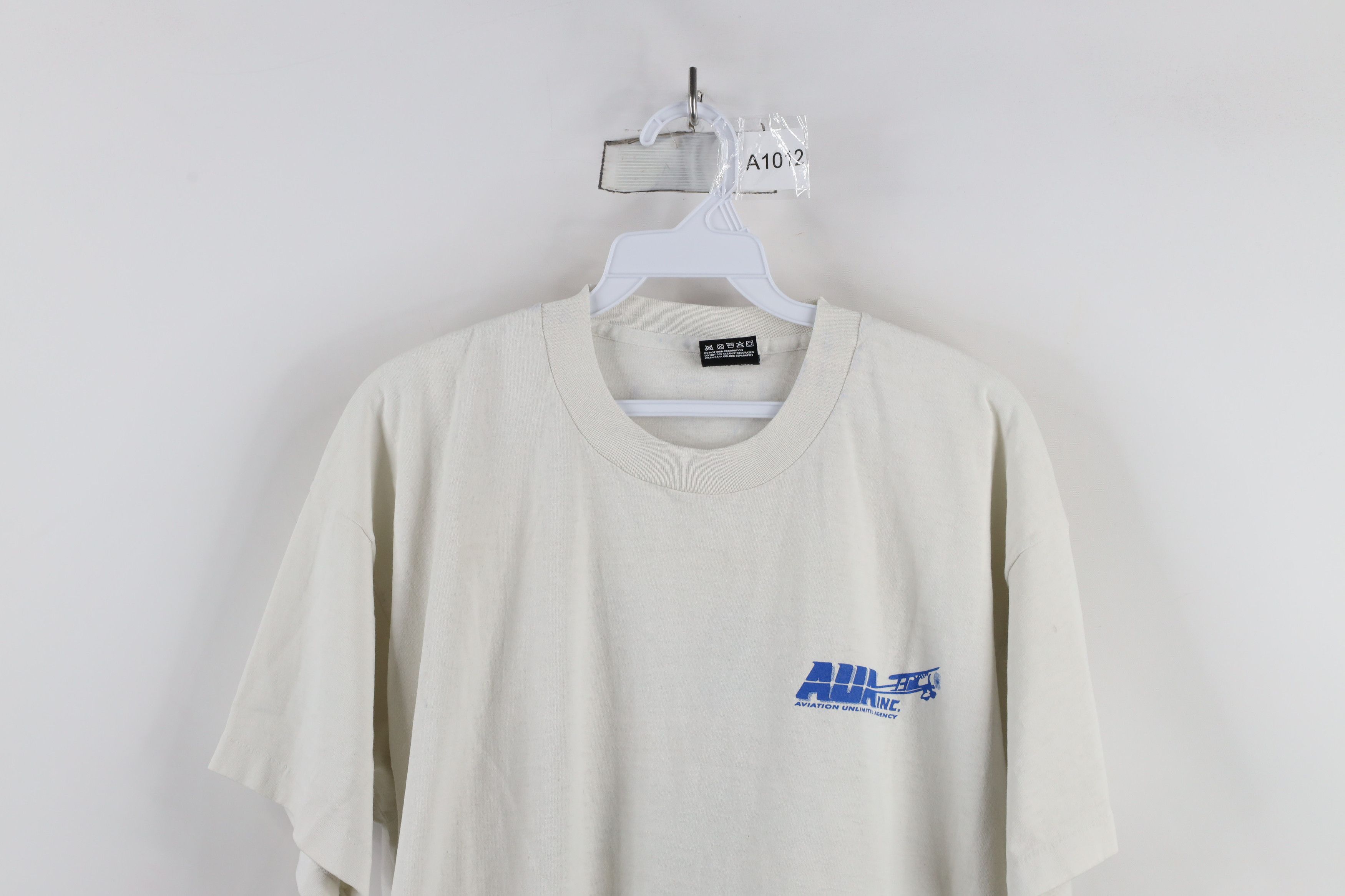 Vintage Vintage 90s AUA Aviation Unlimited Agency Airplane T-Shirt Size US XL / EU 56 / 4 - 2 Thumbnail