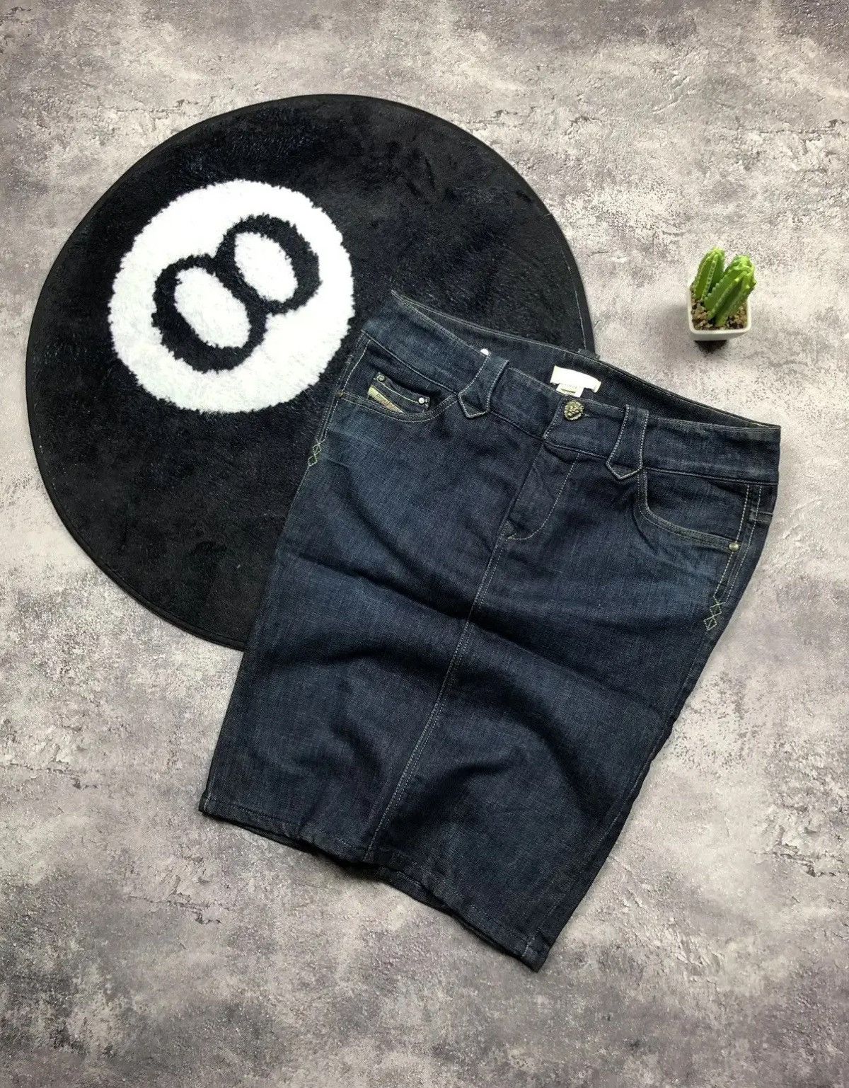 Diesel DIESEL Vintage Denim Avantgarde Skirt Streetwear Y2k Punk Size 29" - 2 Thumbnail