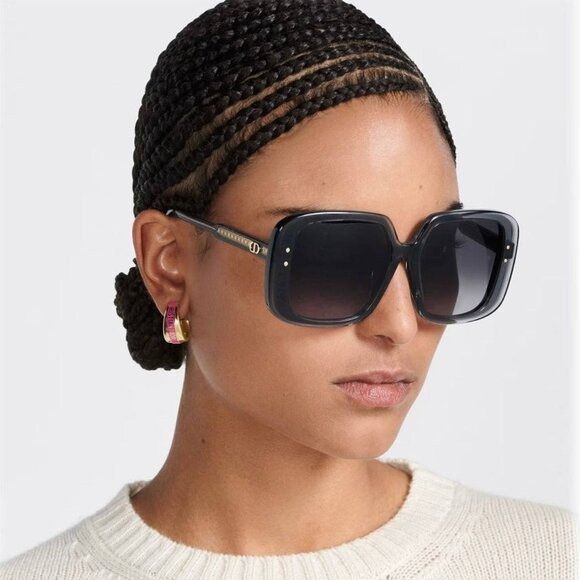 Dior Dior DIORHIGHLIGHT S3F 30B0 Sunglasses Shiny Blue Square Size ONE SIZE - 3 Thumbnail