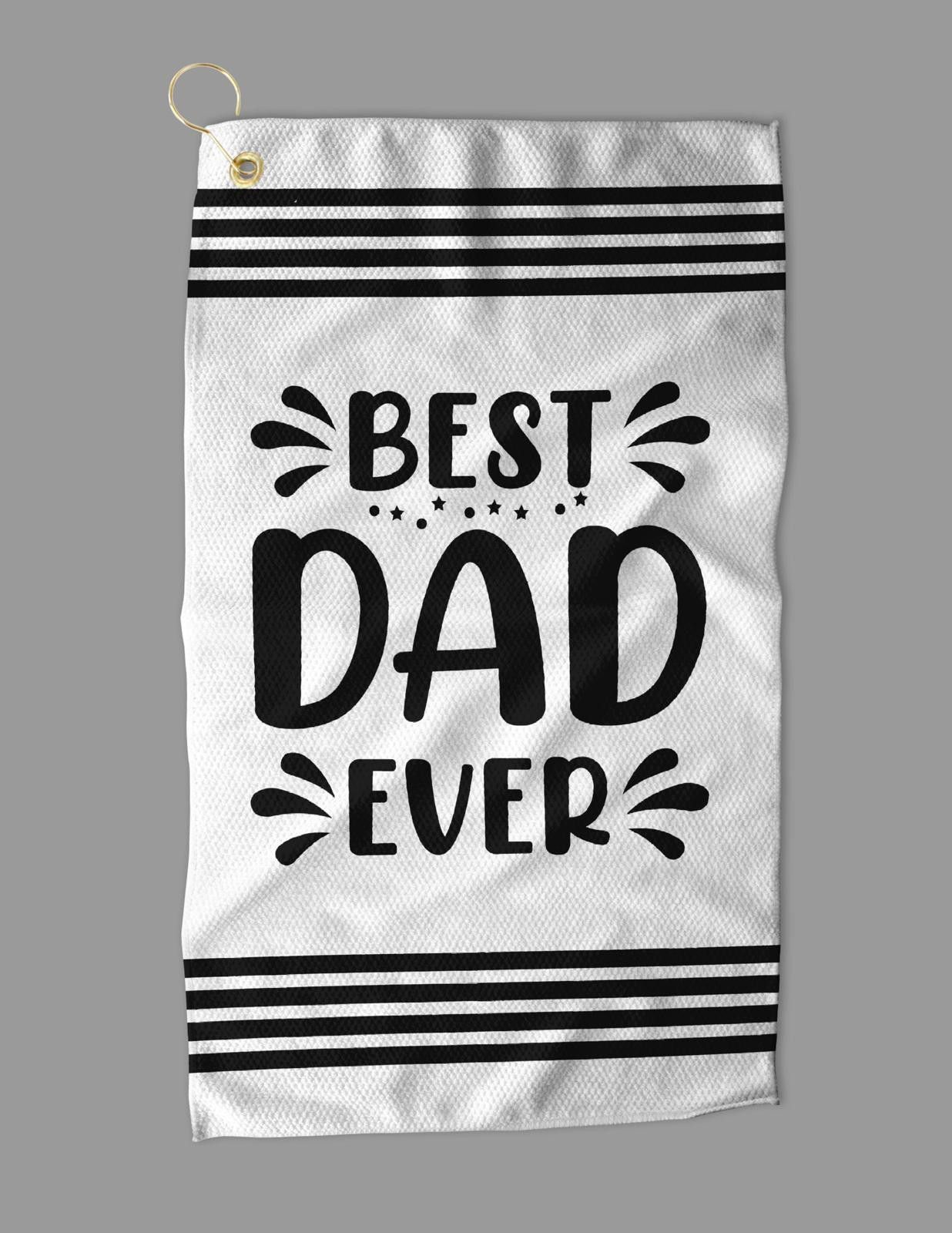 Designer Best Dad Ever Golf Towels, Father's Day Gift, Golf Accessory Size ONE SIZE - 2 Thumbnail
